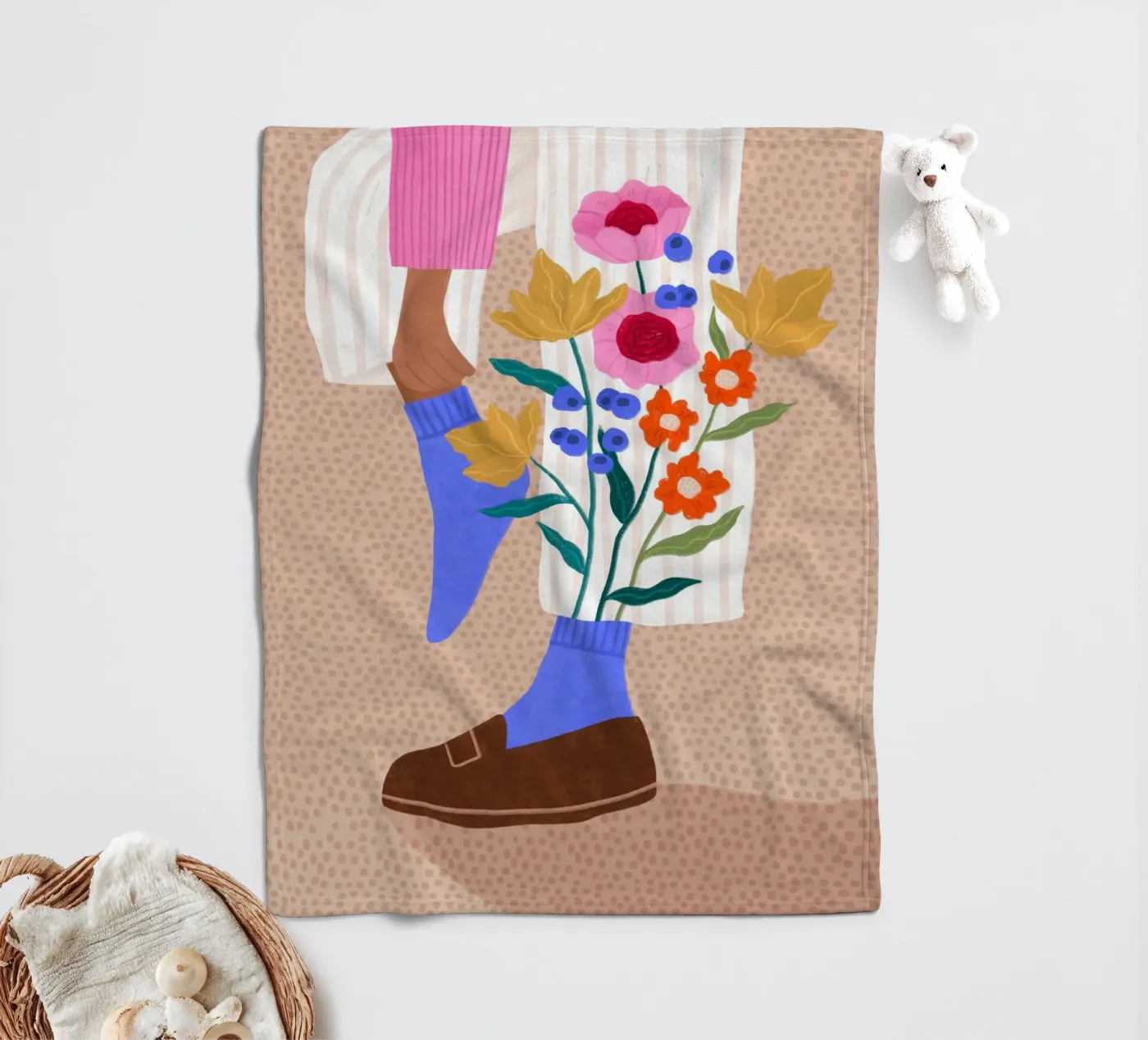Blooming Socks fleecedeken van Bea Mueller