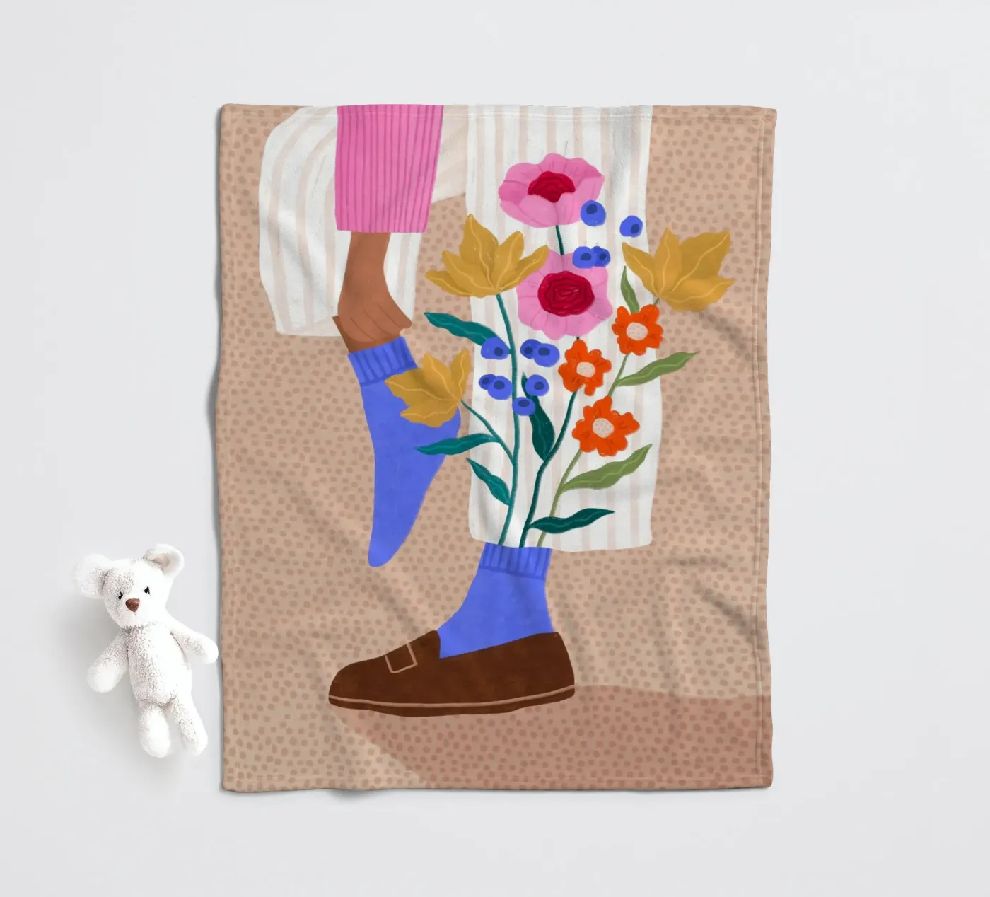 Blooming Socks fleecedeken van Bea Mueller