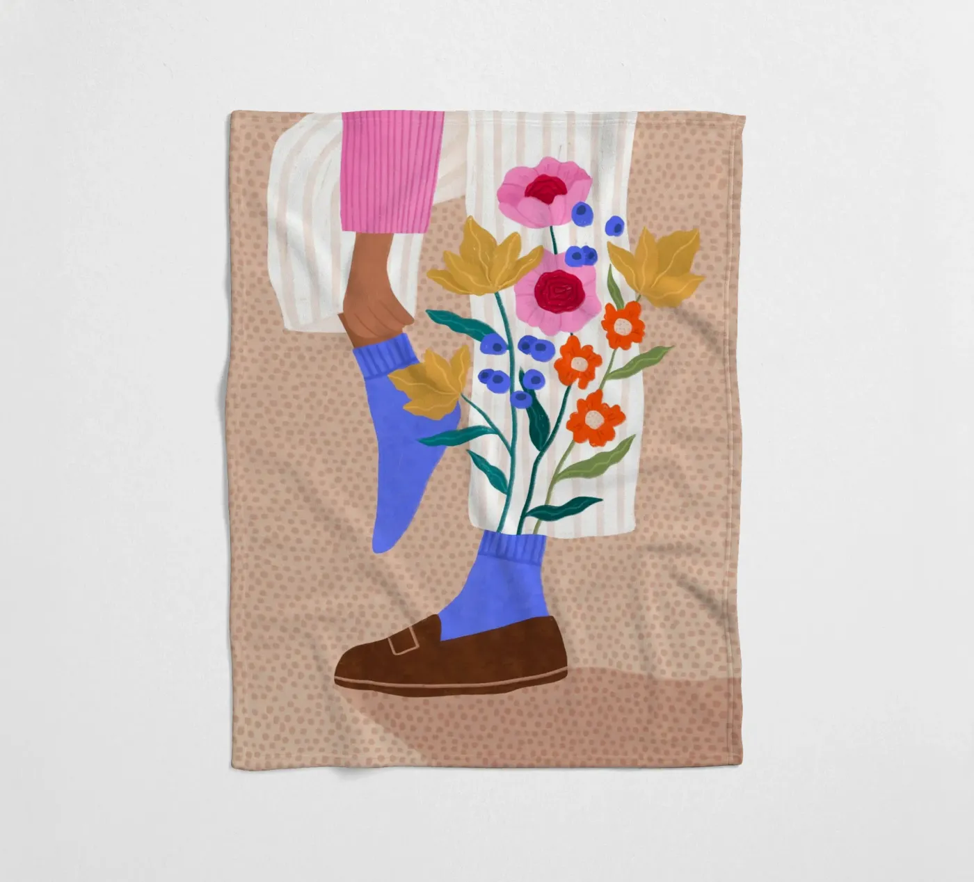 Blooming Socks fleecedeken van Bea Mueller