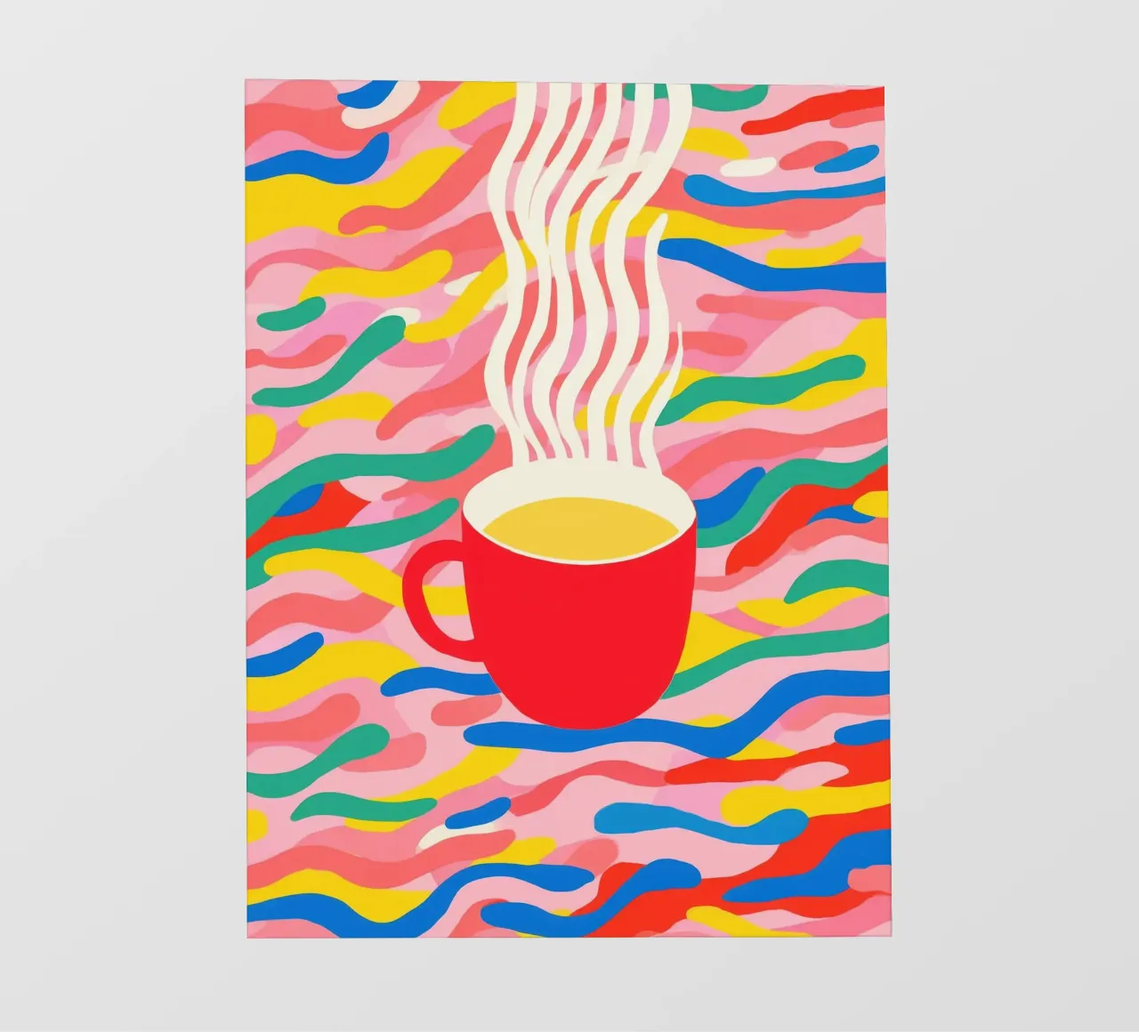 Pausa caffè ottimista | Pop Art telo in pvc da Autofocus
