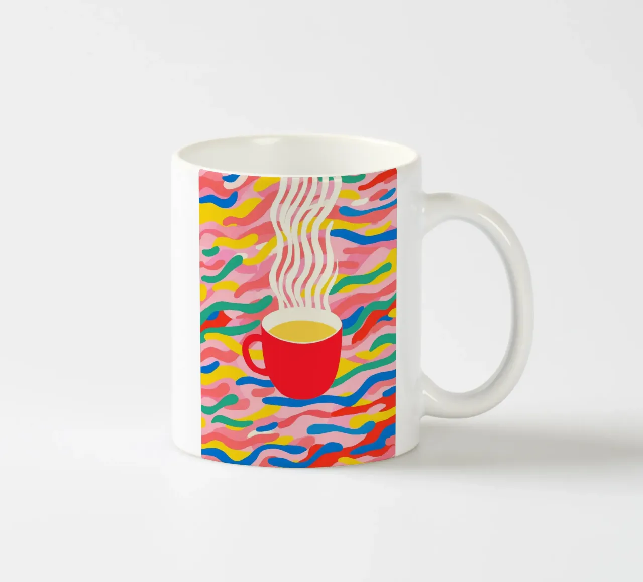 Pausa caffè ottimista | Pop Art tazza in ceramica da Autofocus
