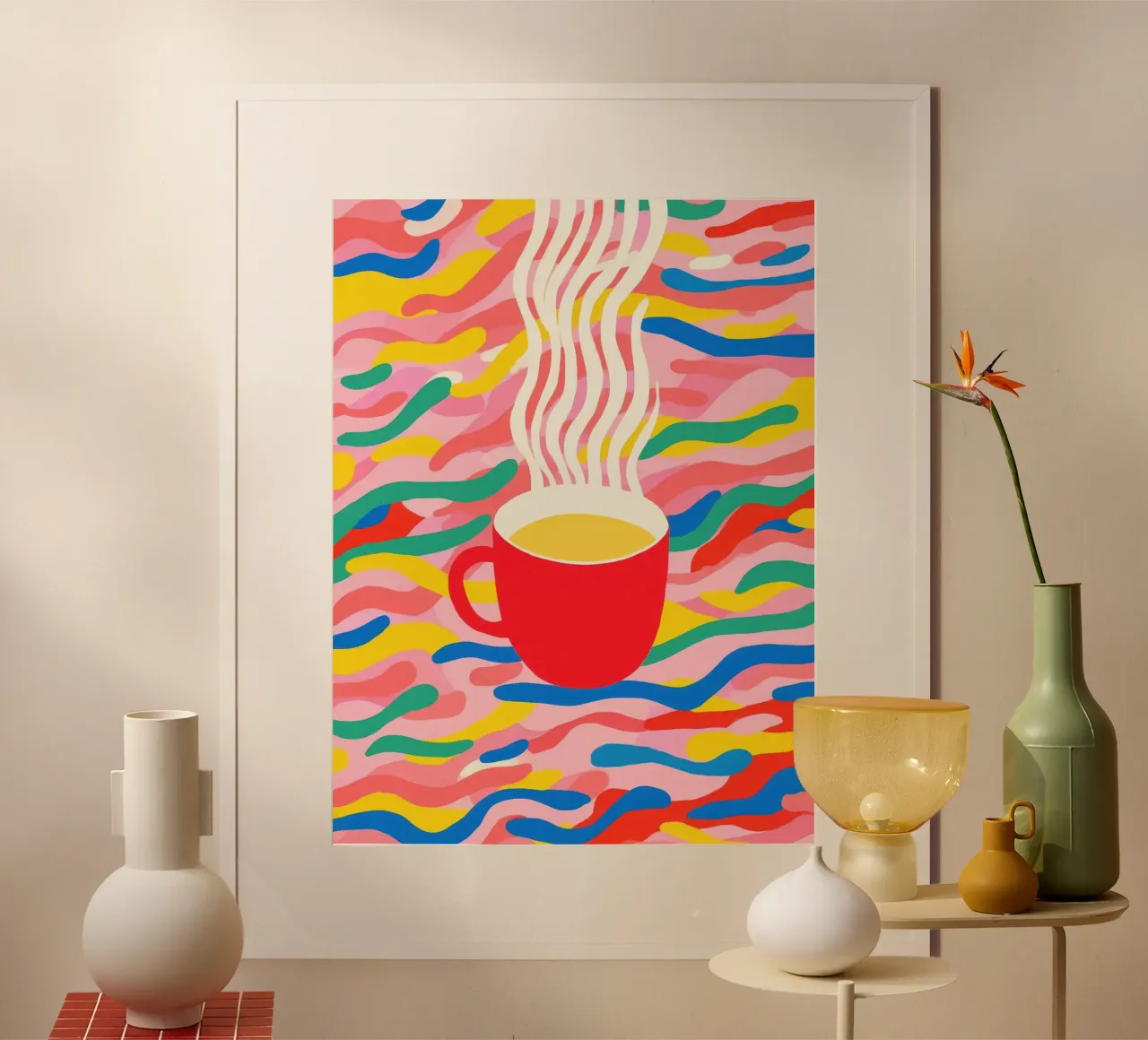 Pausa caffè ottimista | Pop Art carta hahnemühle da Autofocus