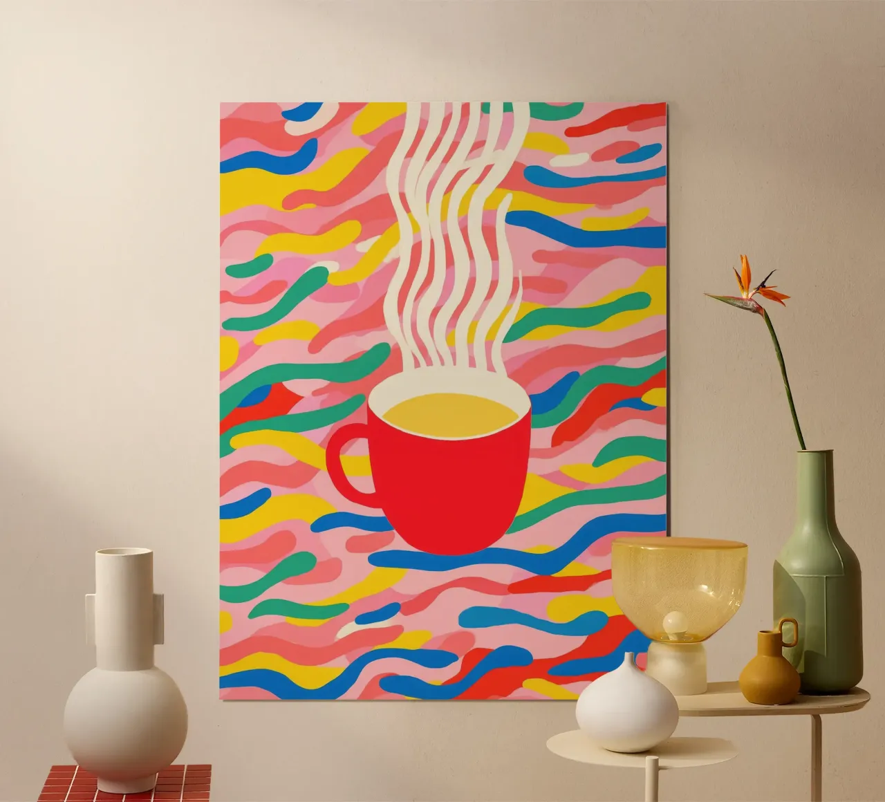 Pausa caffè ottimista | Pop Art carta hahnemühle da Autofocus