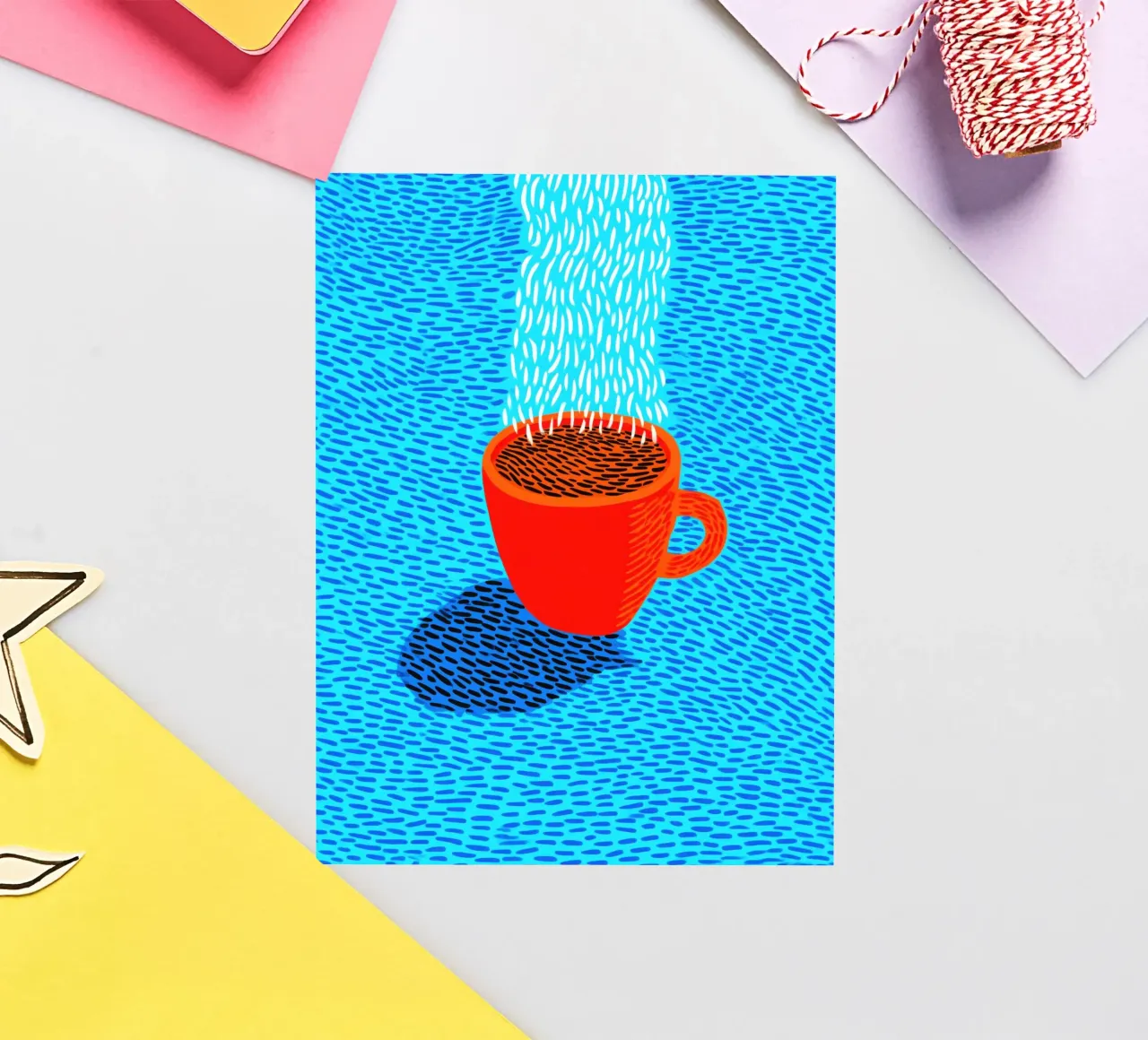 Caffè a bordo piscina | Vitalità e gioia di vivere in cucina adesivo da Autofocus