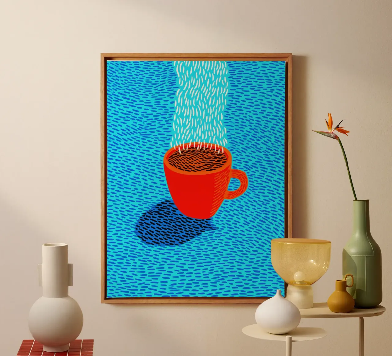 Caffè a bordo piscina | Vitalità e gioia di vivere in cucina tela da Autofocus