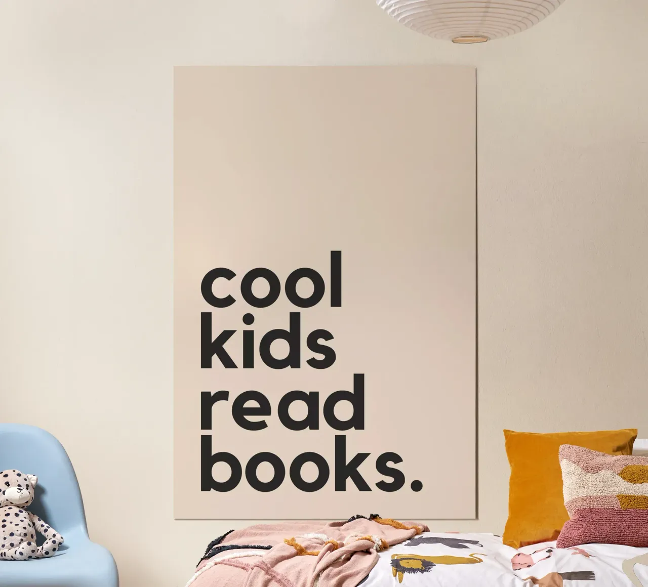 Cool Kids Read Books poster con telaio in alluminio da Mottos by Sinan Saydik