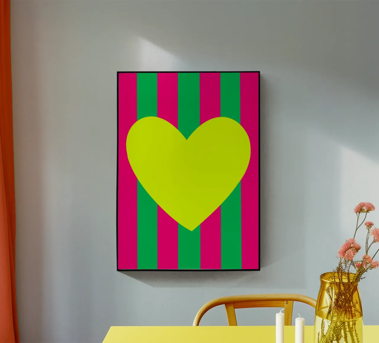 Cuore giallo 03 plexiglass da Art House
