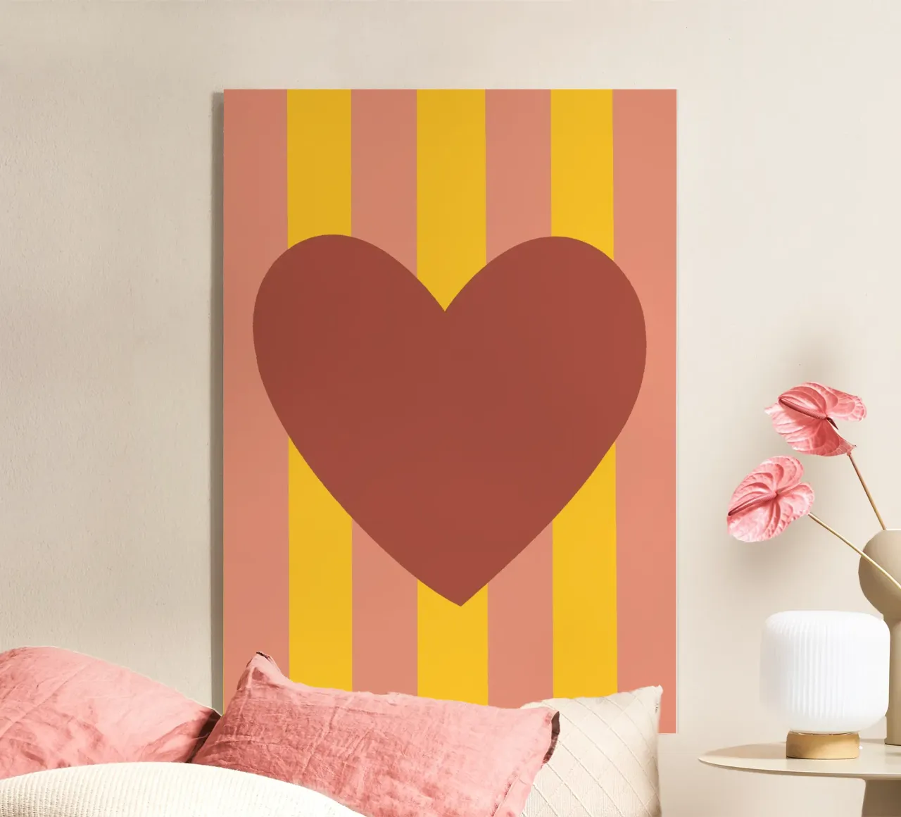 Bruin hart acryl van Art House