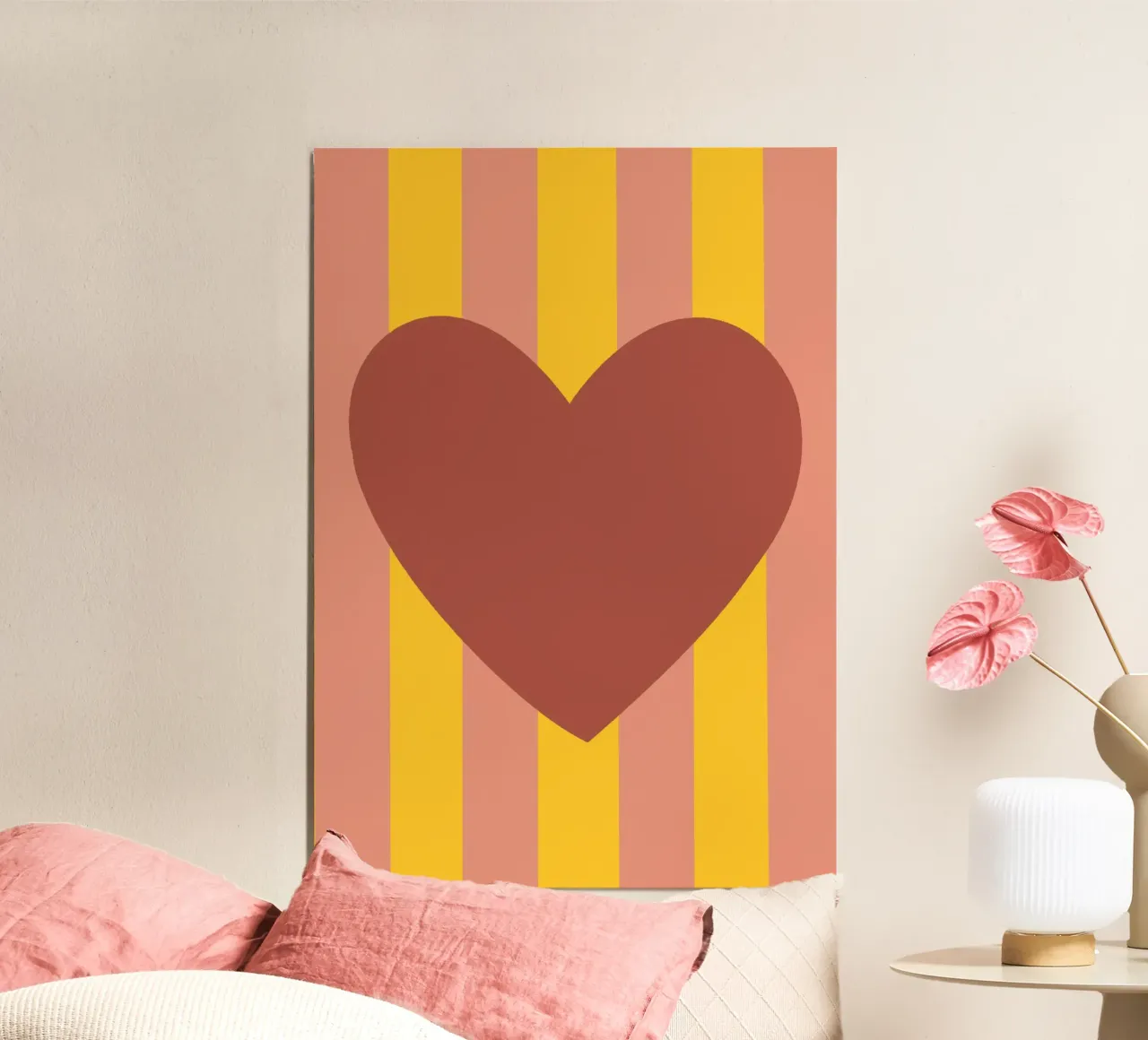 Cuore marrone alluminio dibond da Art House