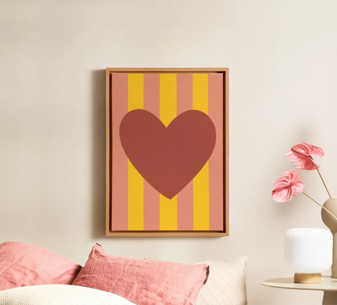 Cuore marrone tela da Art House