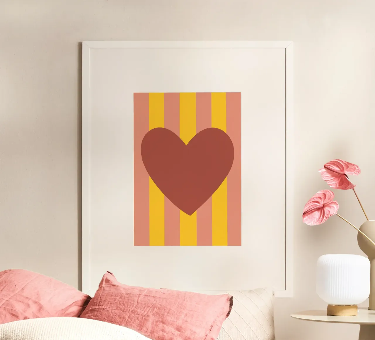 Cuore marrone poster da Art House