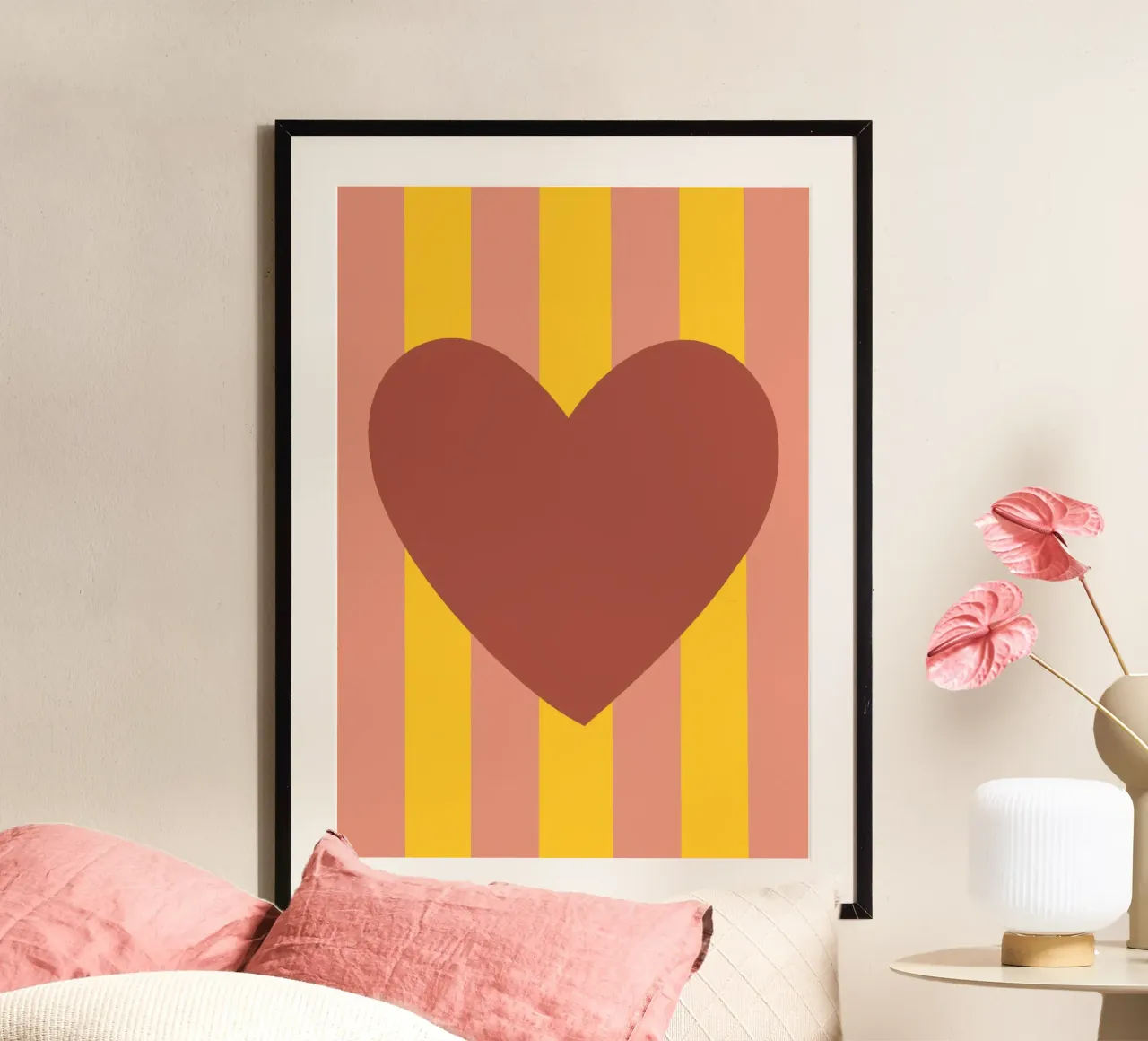 Cuore marrone poster da Art House