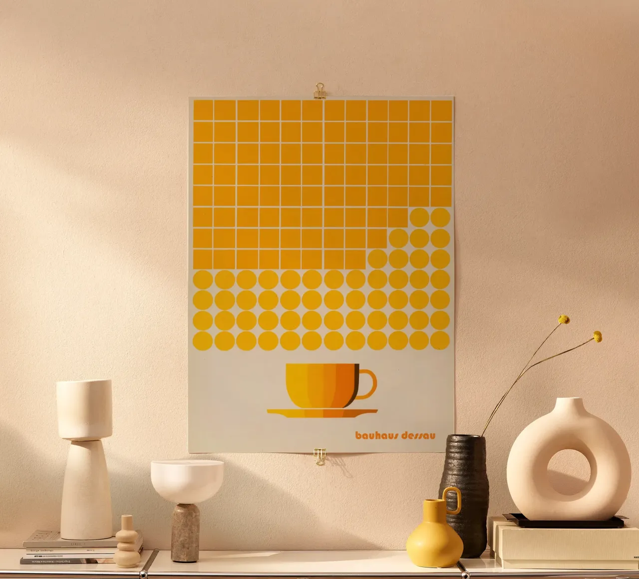 Yellow Bauhaus coffee mug | For design lovers hahnemühle by Autofocus