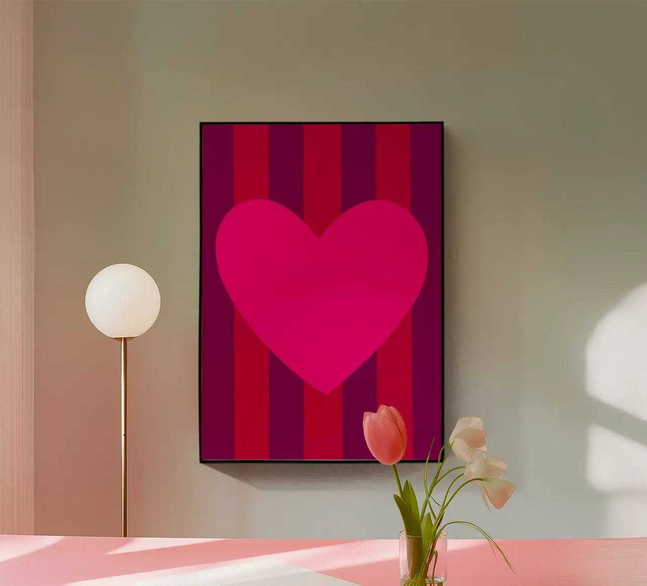 Cuore rosa 03 plexiglass da Art House