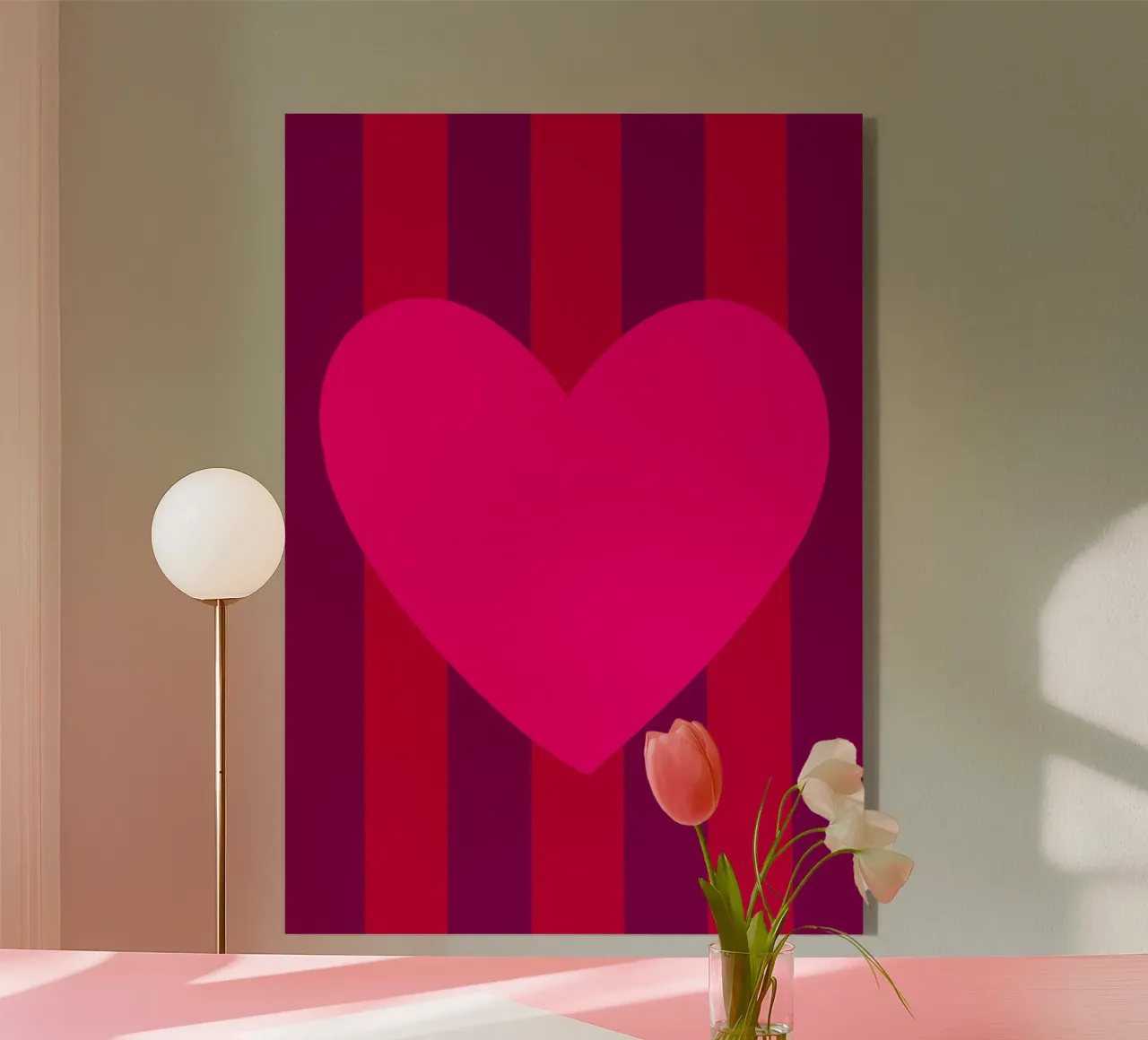 Cuore rosa 03 plexiglass da Art House