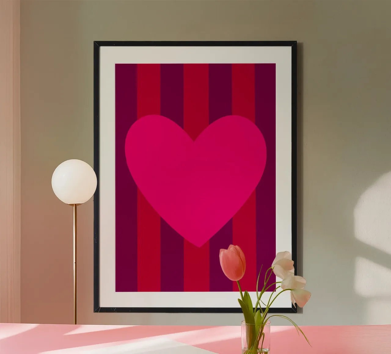 Cuore rosa 03 carta hahnemühle da Art House
