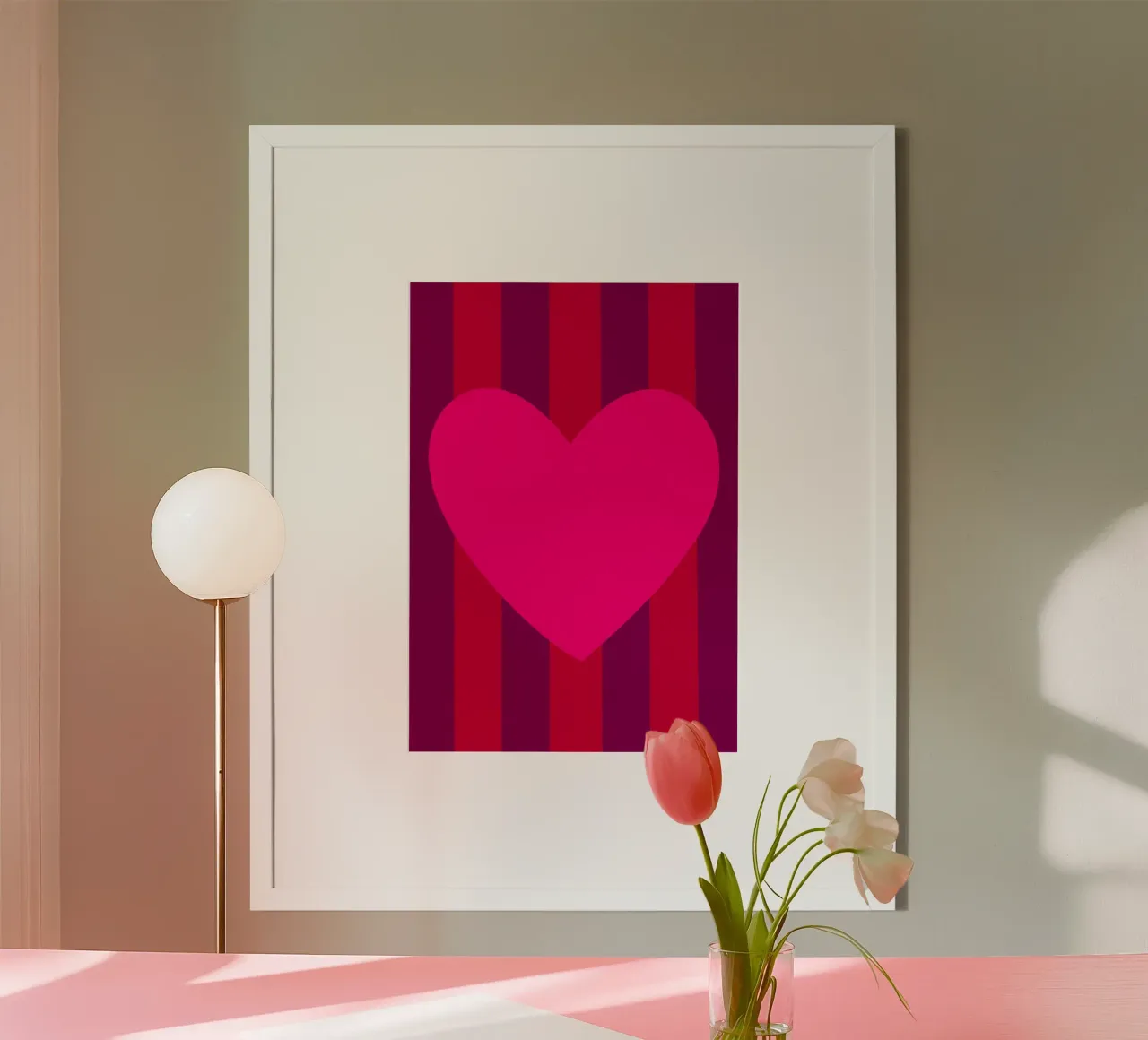 Cuore rosa 03 carta hahnemühle da Art House