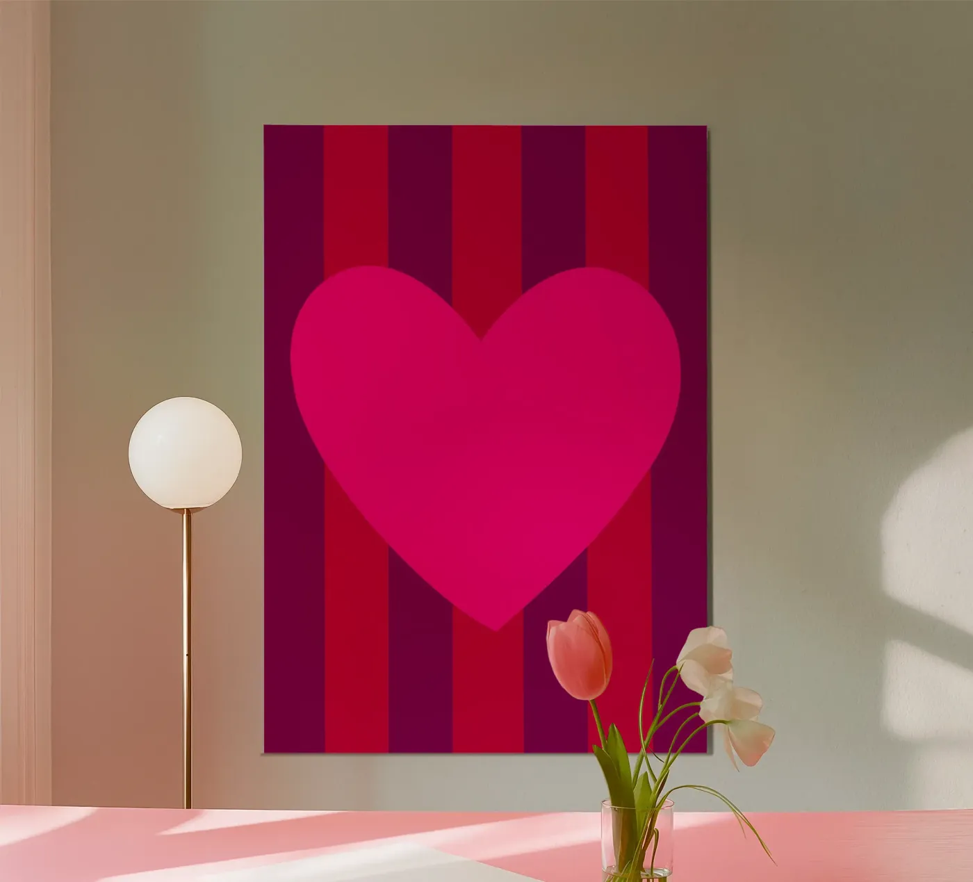 Pink heart 03 poster da Art House