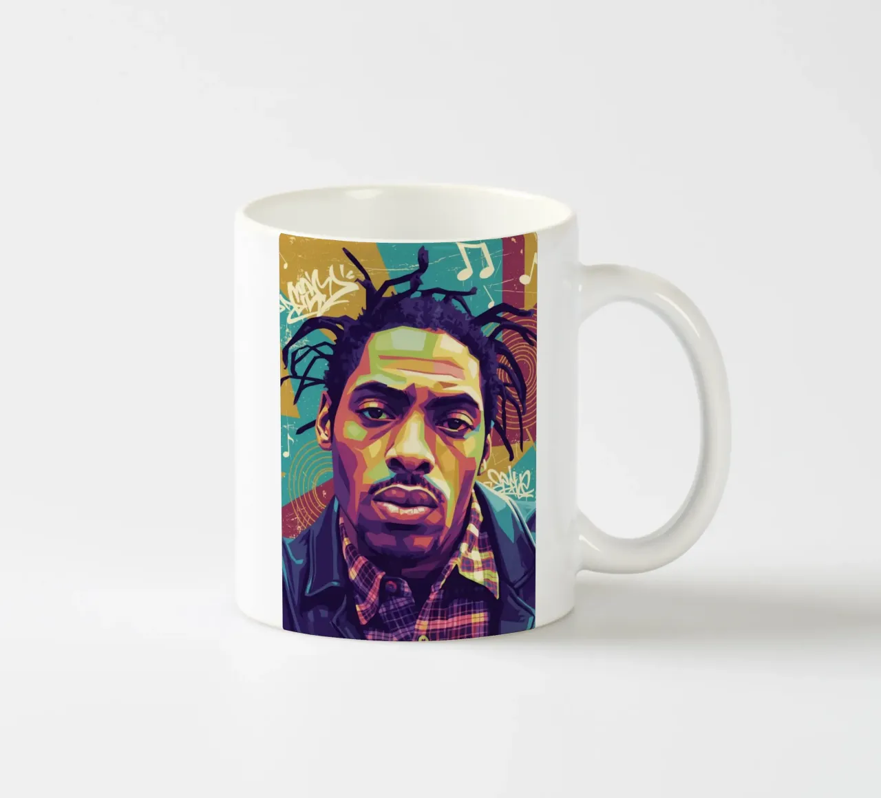 Ritratto pop art di Coolio tazza in ceramica da Hantamrata