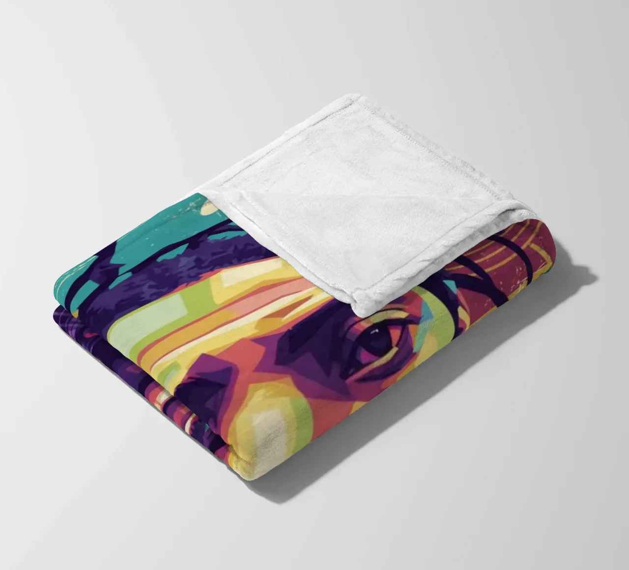 Ritratto pop art di Coolio coperta in pile da Hantamrata