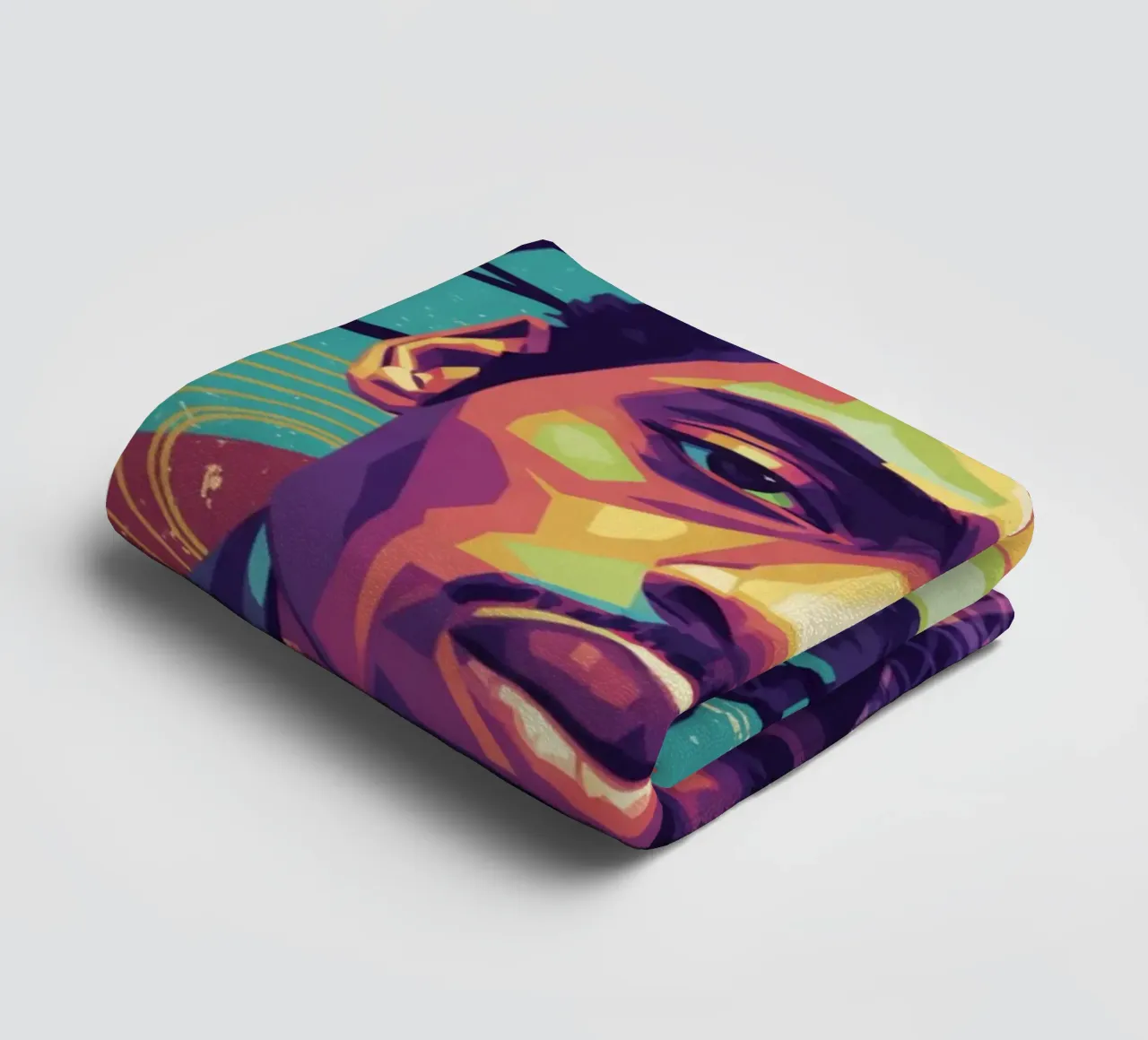 Ritratto pop art di Coolio asciugamano da bagno da Hantamrata