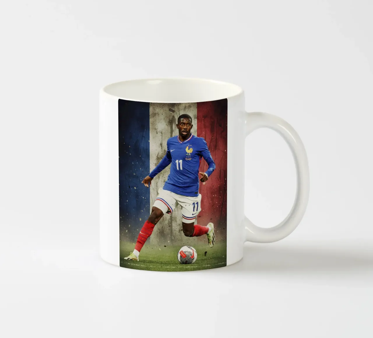 Ousmane Dembele - Francia tazza in ceramica da Lembayung art