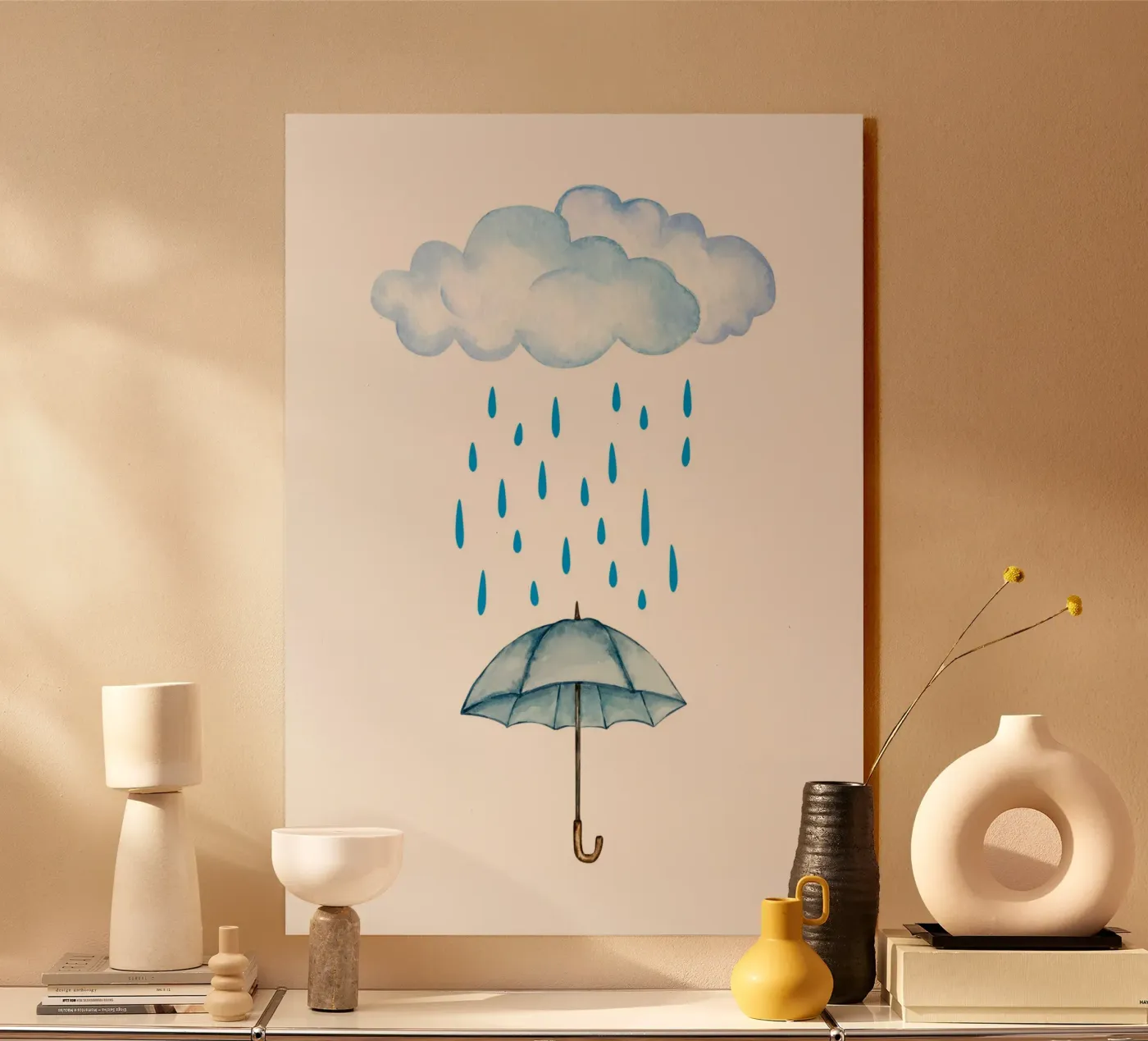 Rain acrylic glass by PinkCandyWalls