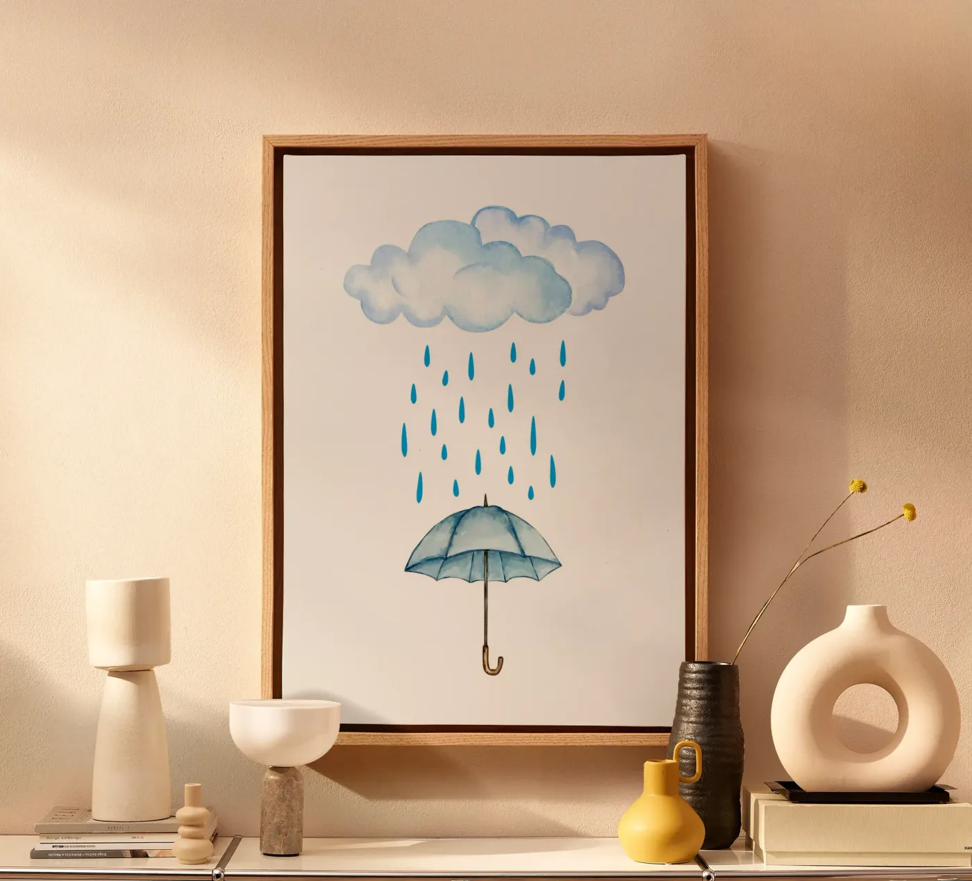 Rain toile de PinkCandyWalls