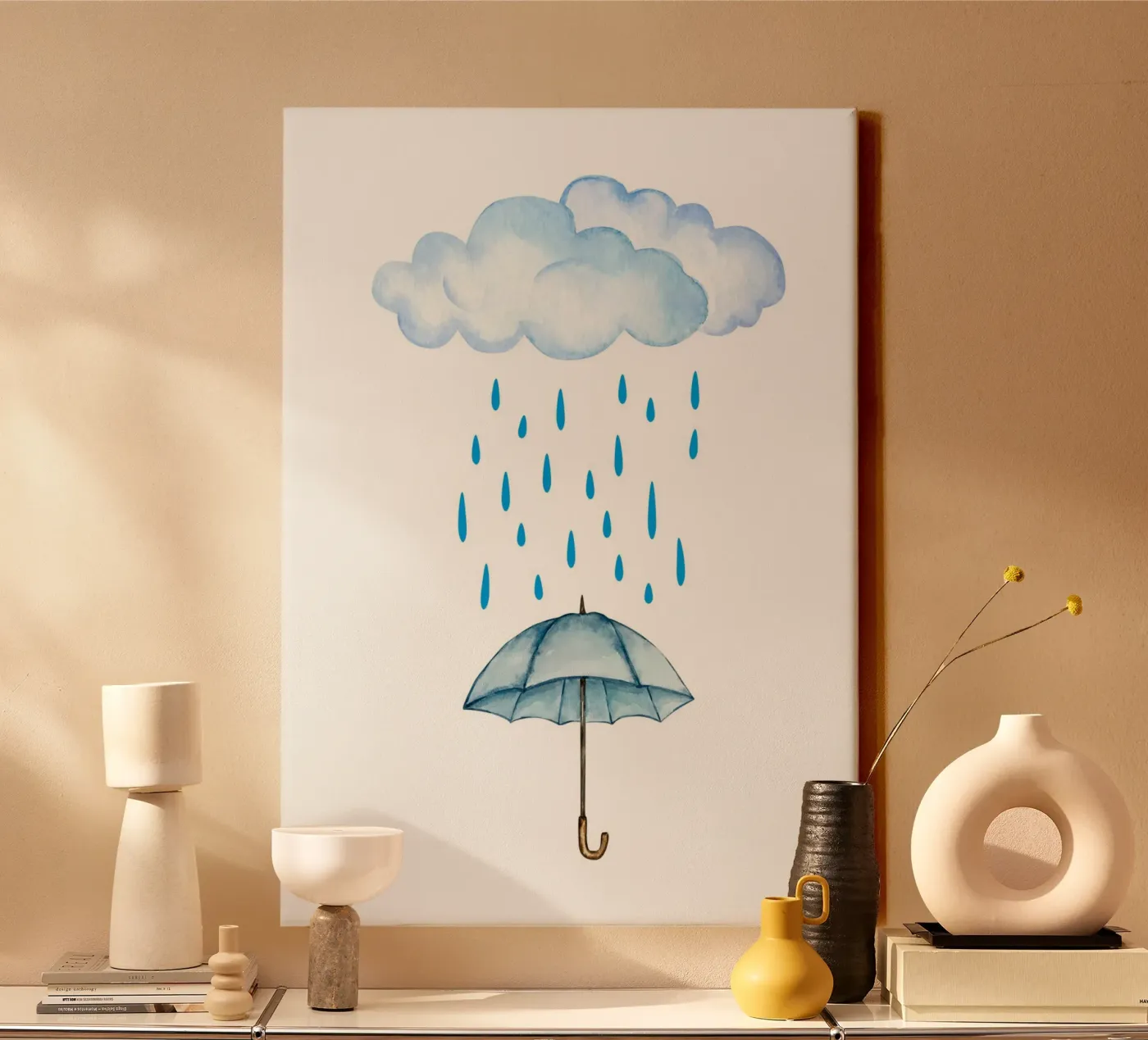 Rain toile de PinkCandyWalls