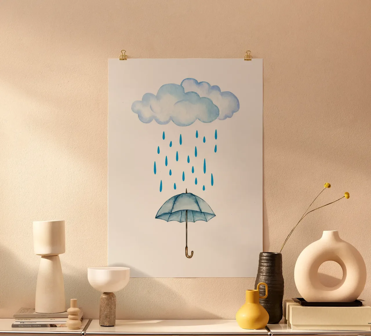 Rain carta hahnemühle da PinkCandyWalls