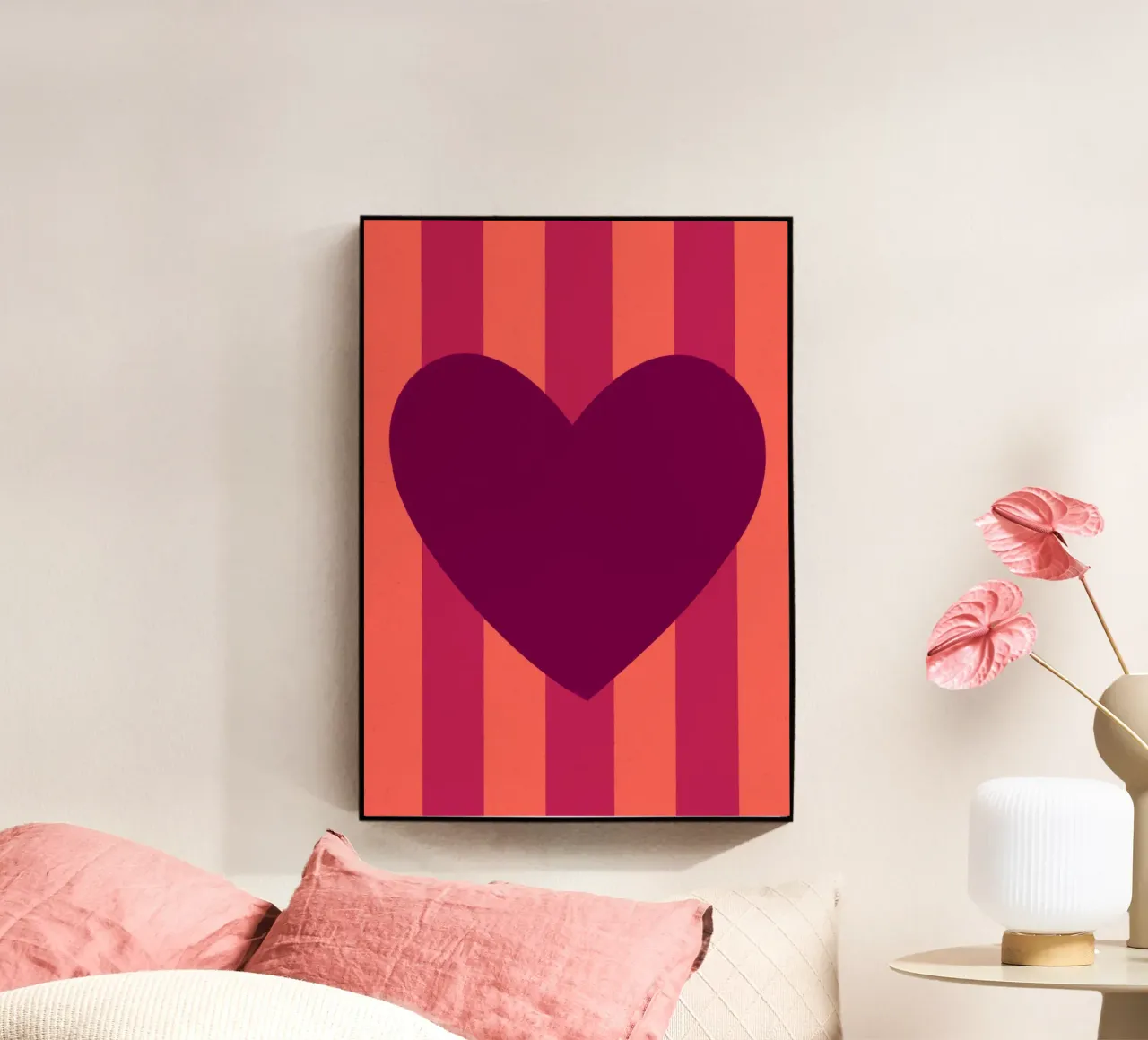 Cuore rosso scuro plexiglass da Art House