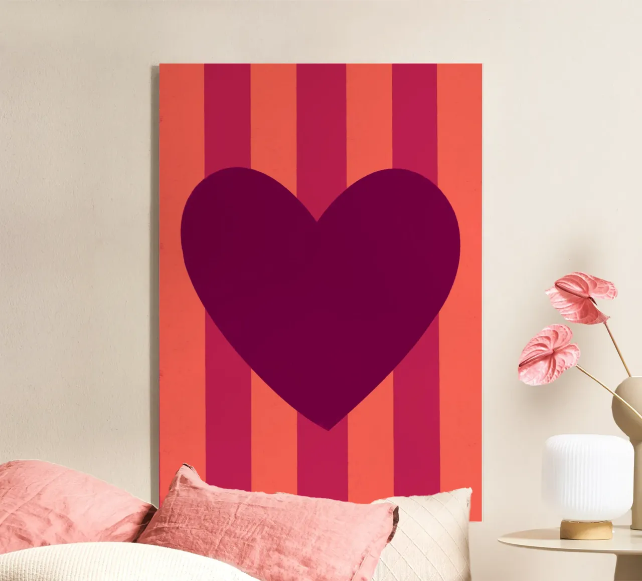 Cuore rosso scuro plexiglass da Art House