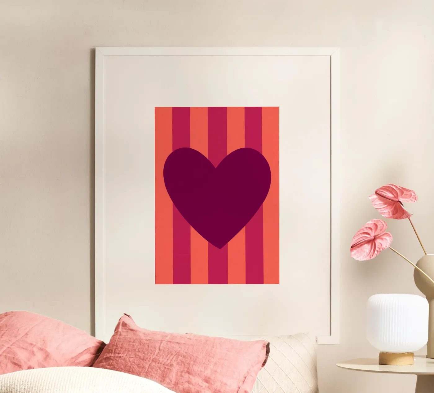 Cuore rosso scuro poster da Art House