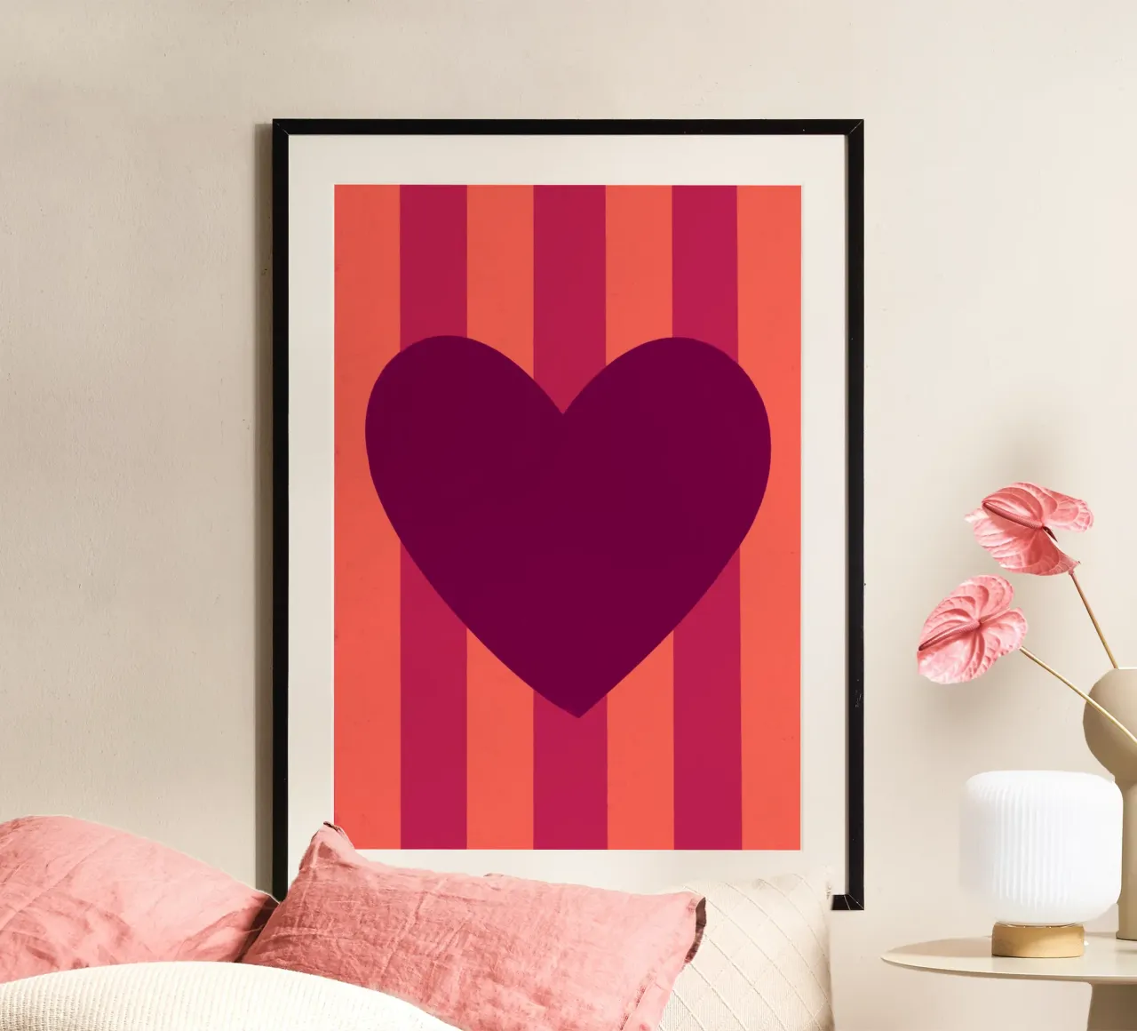 Cuore rosso scuro poster da Art House