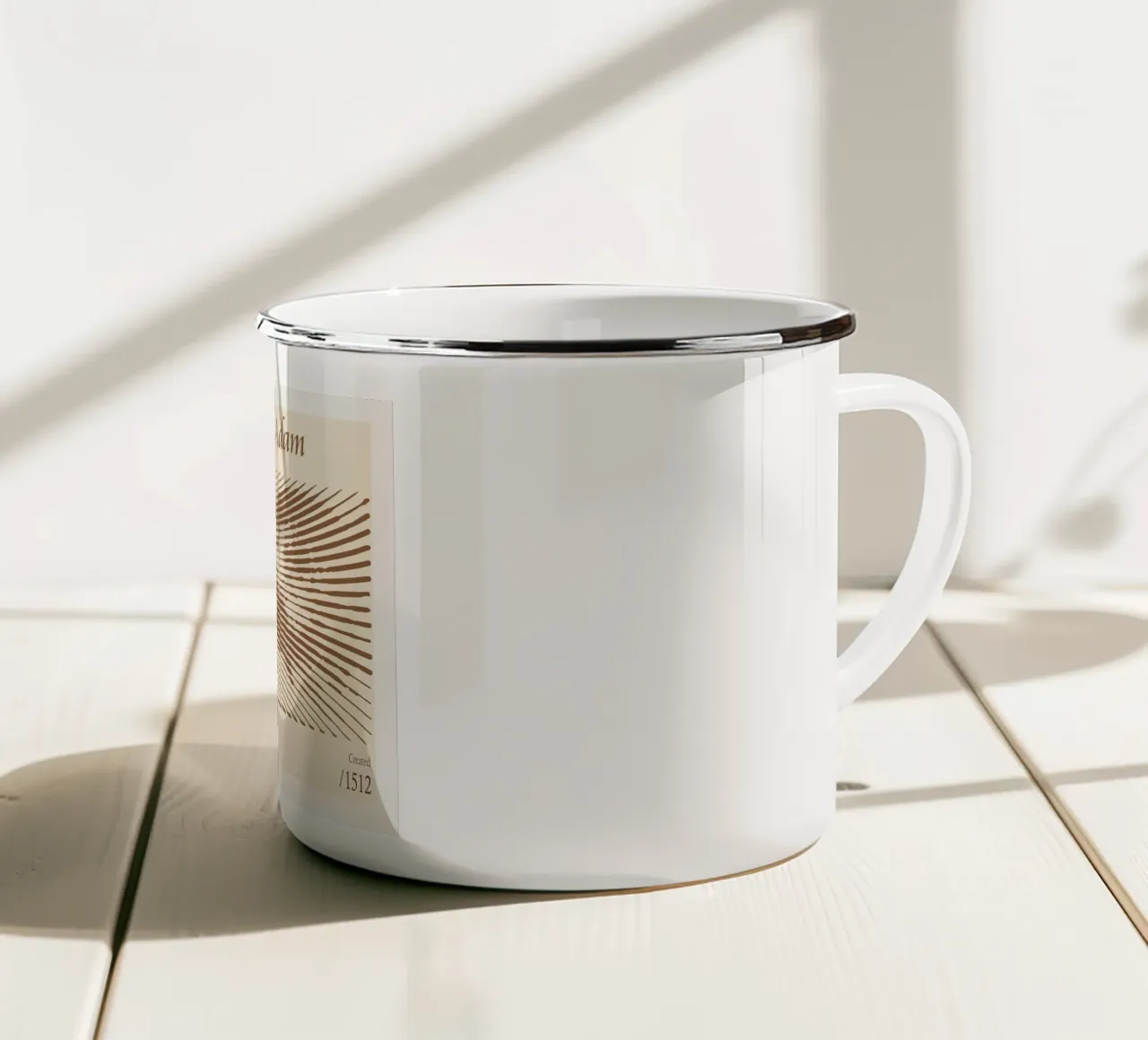 Erschaffung von Adam - Michelangelo Buonarroti Emaille Tasse von Doa Project
