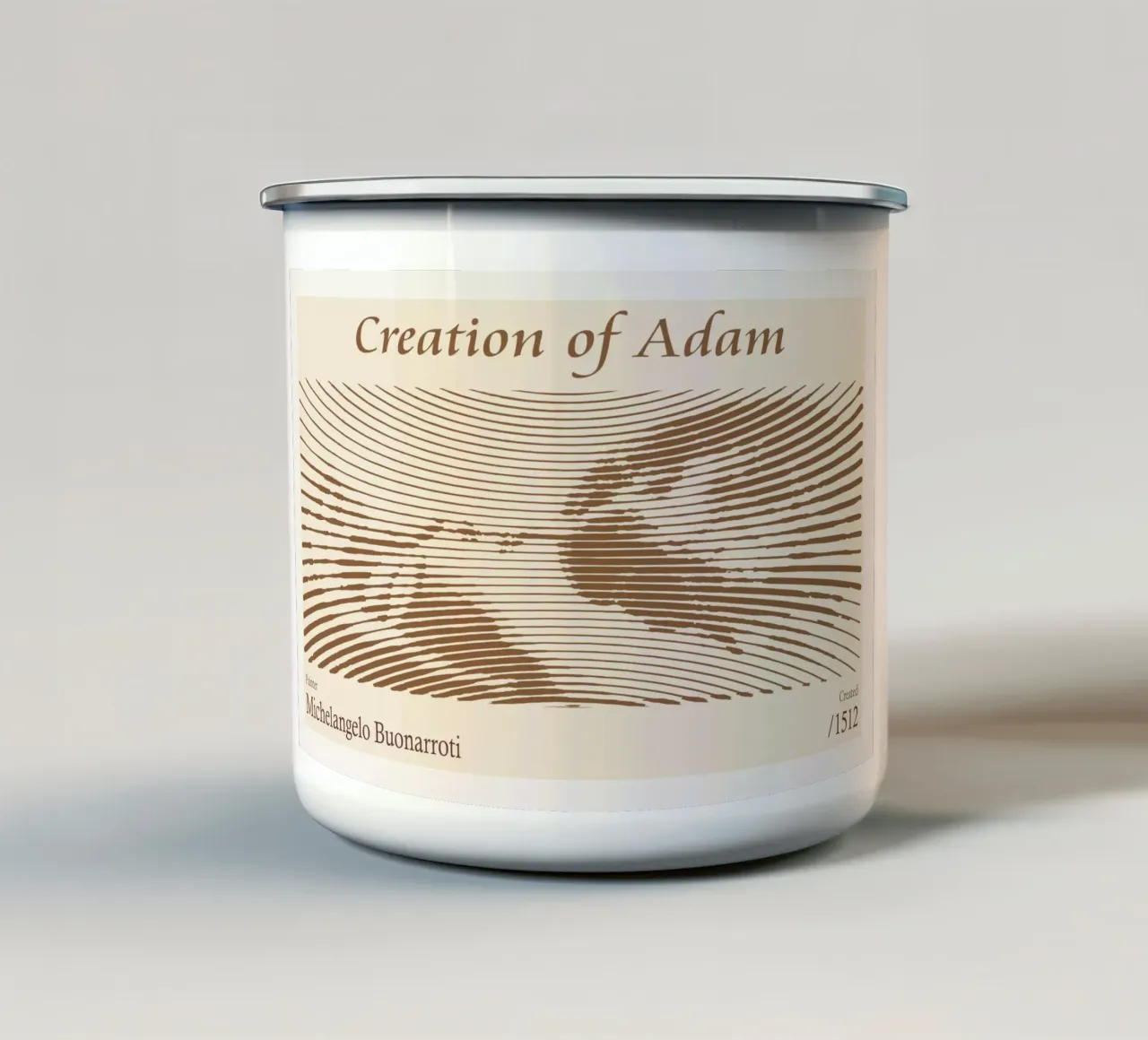 Erschaffung von Adam - Michelangelo Buonarroti Emaille Tasse von Doa Project