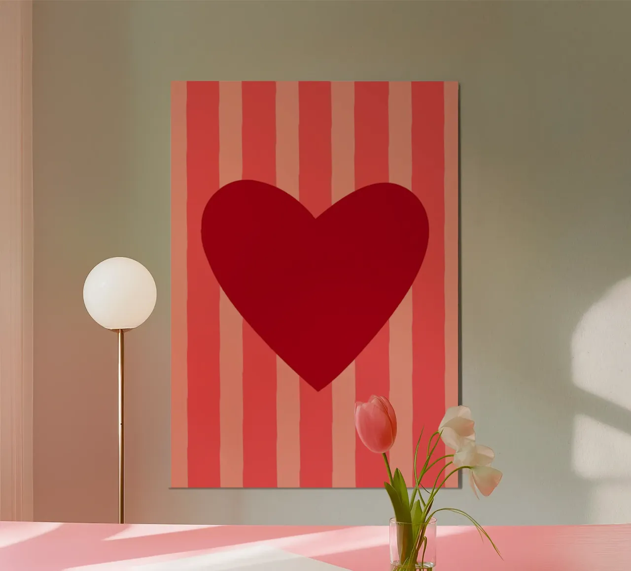 Cuore rosso 03 alluminio dibond da Art House
