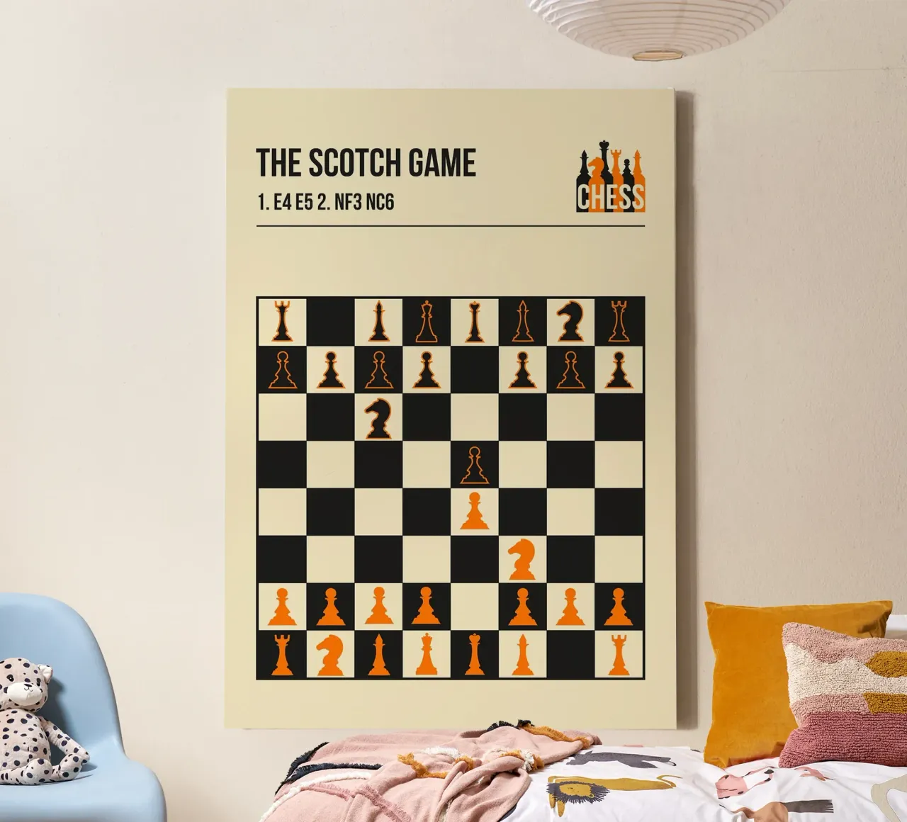 Scacchi Il gioco dello scotch tela da HARU HARU
