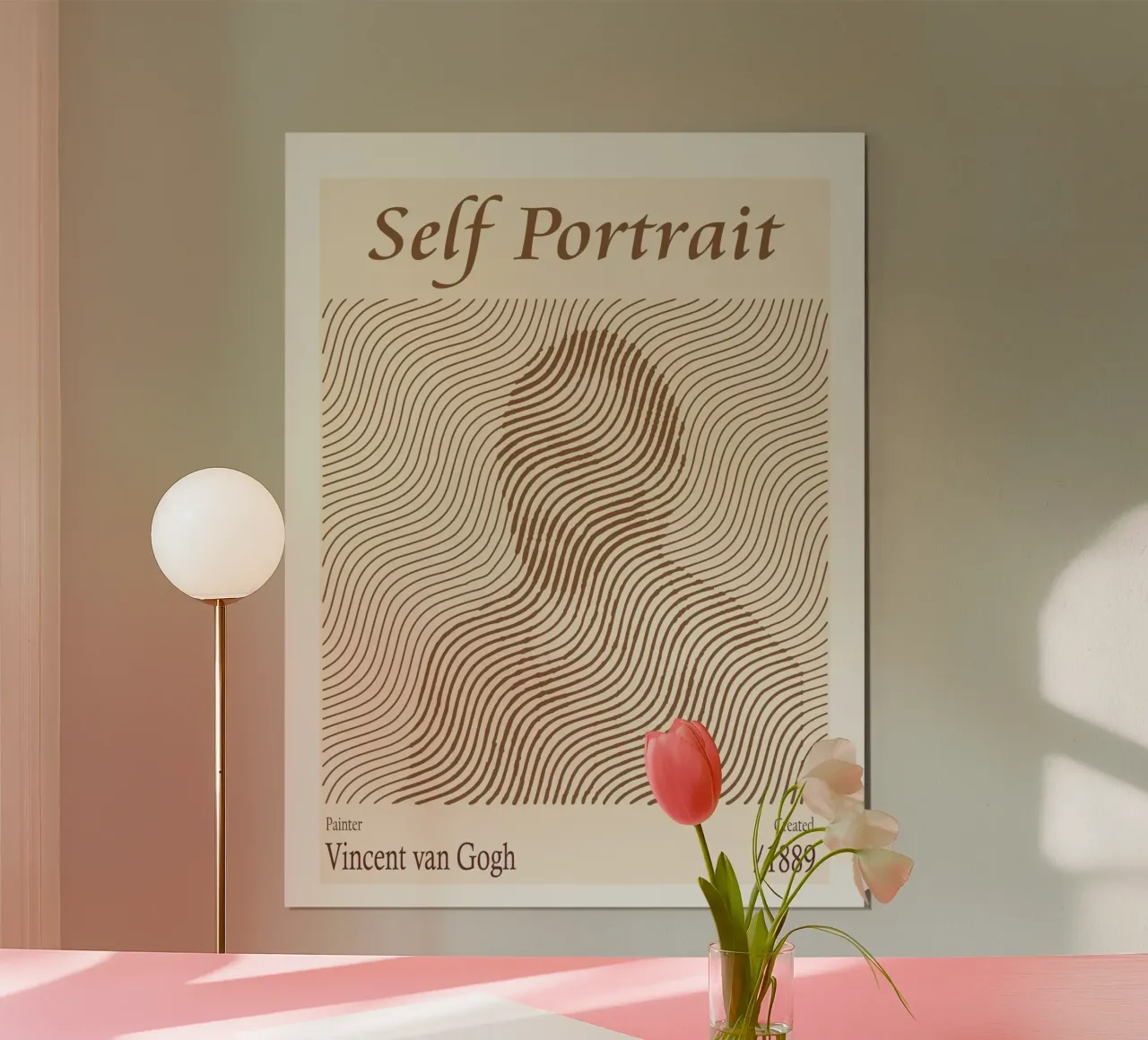 Autoritratto - Vincent van Gogh poster con telaio in plastica da Doa Project