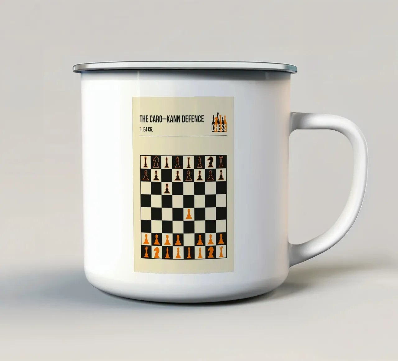 La difesa di Caro Kann tazza in smalto da HARU HARU