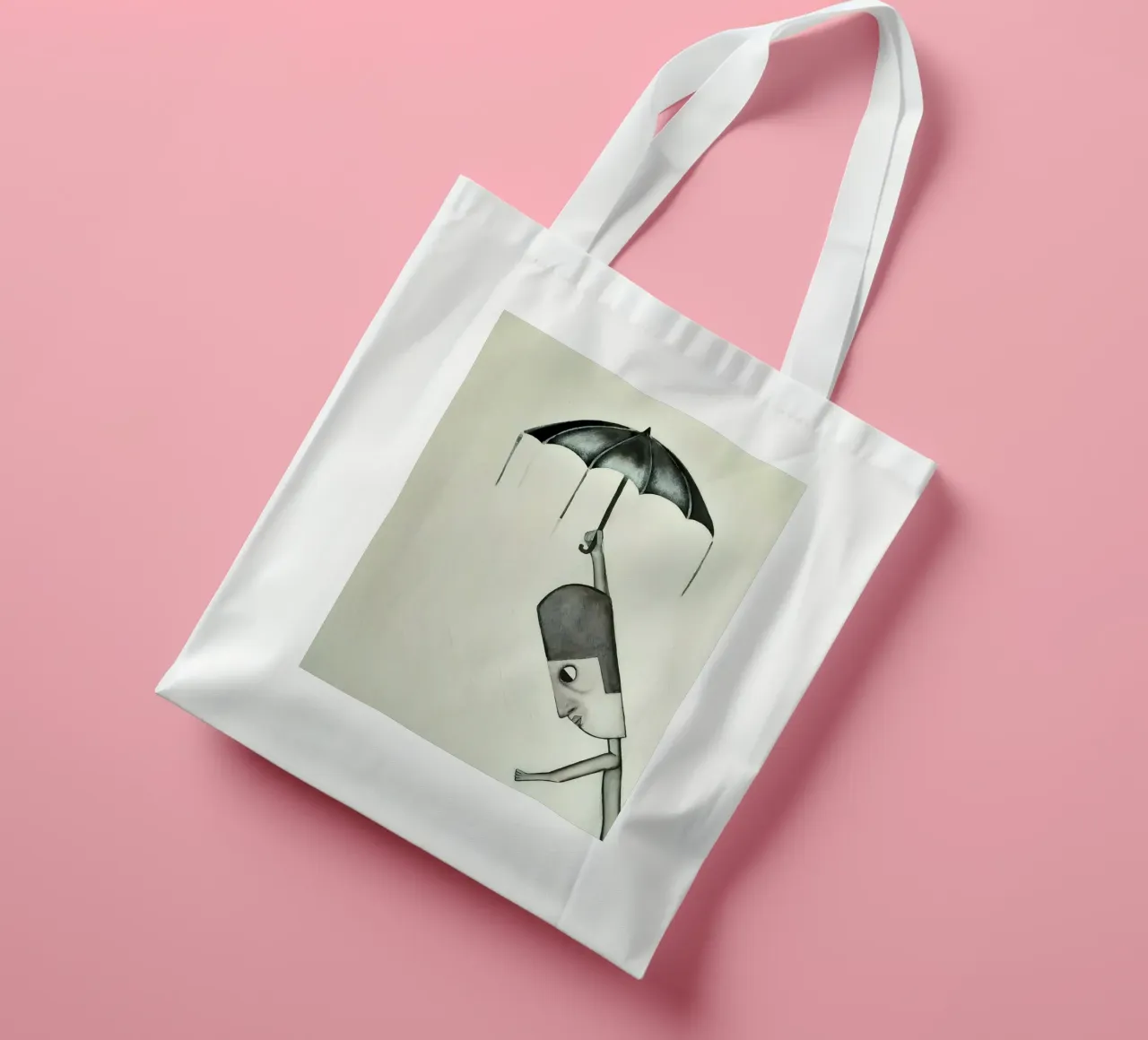 Man in the Rain borsa in juta da Leslie Greenrod