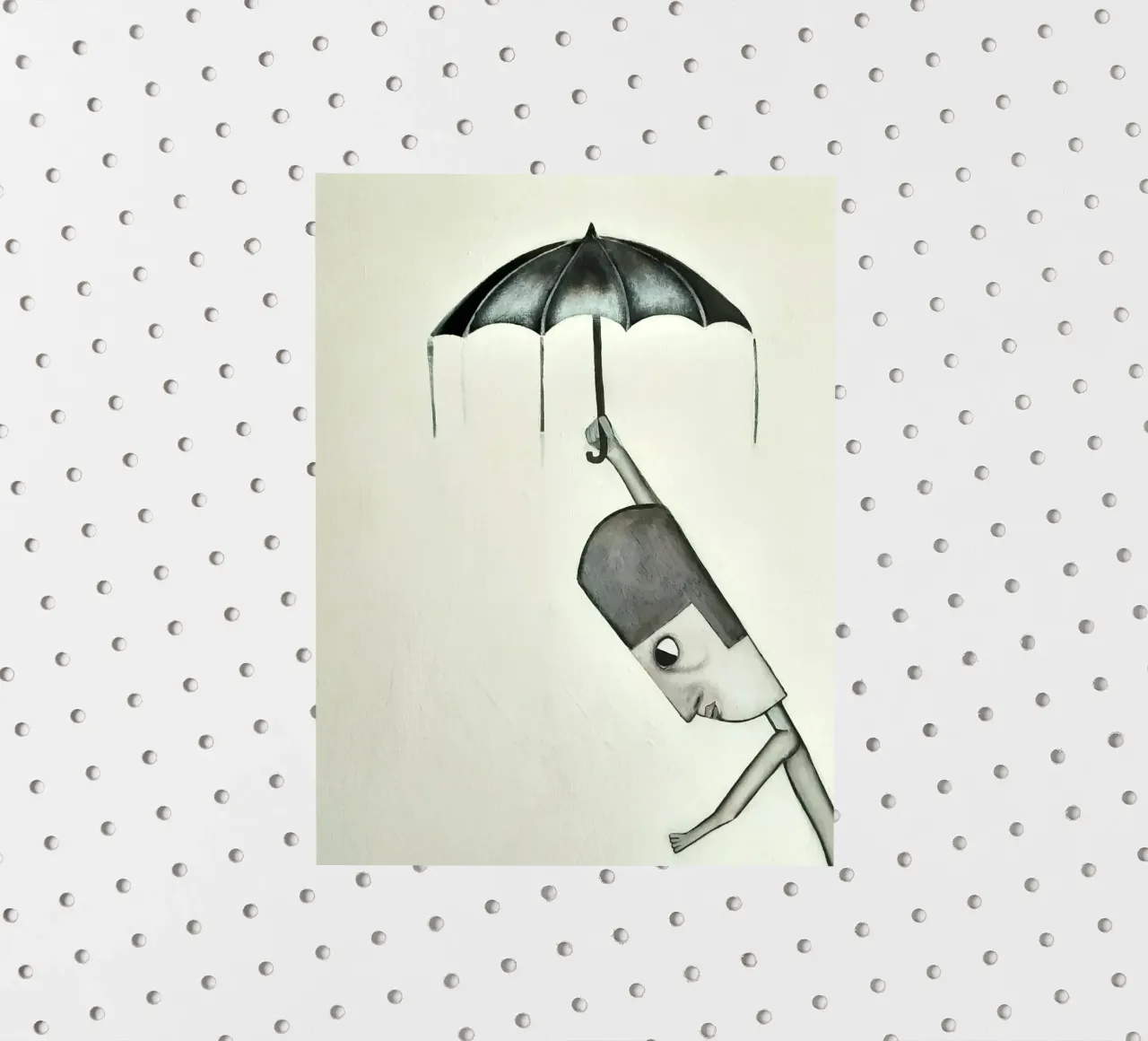 Man in the Rain adesivo da Leslie Greenrod
