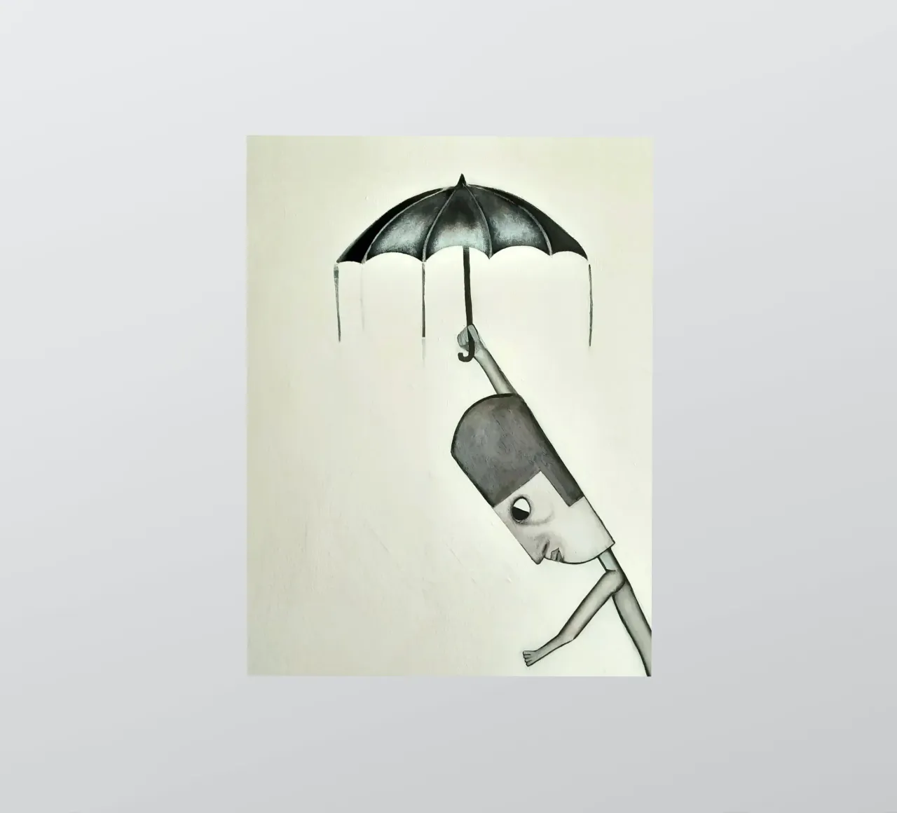 Man in the Rain adesivo da Leslie Greenrod