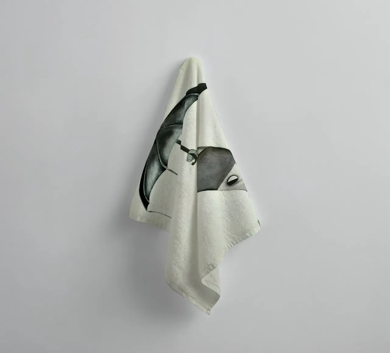 Man in the Rain Handtuch von Leslie Greenrod