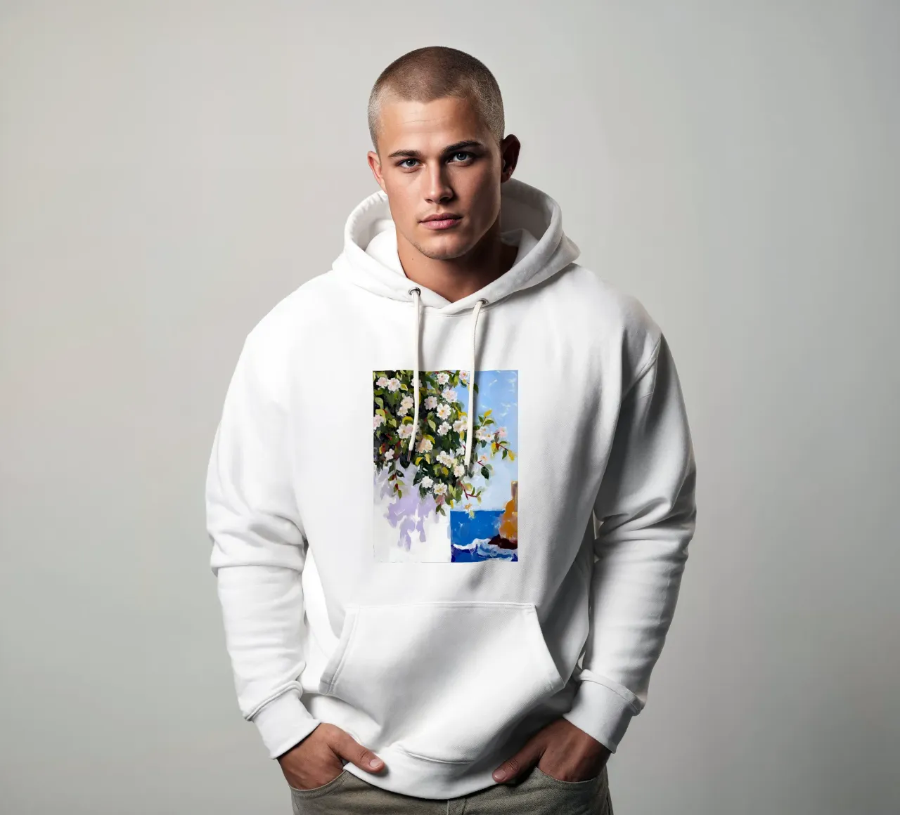 Dove i fiori incontrano il mare felpa con cappuccio da 83oranges