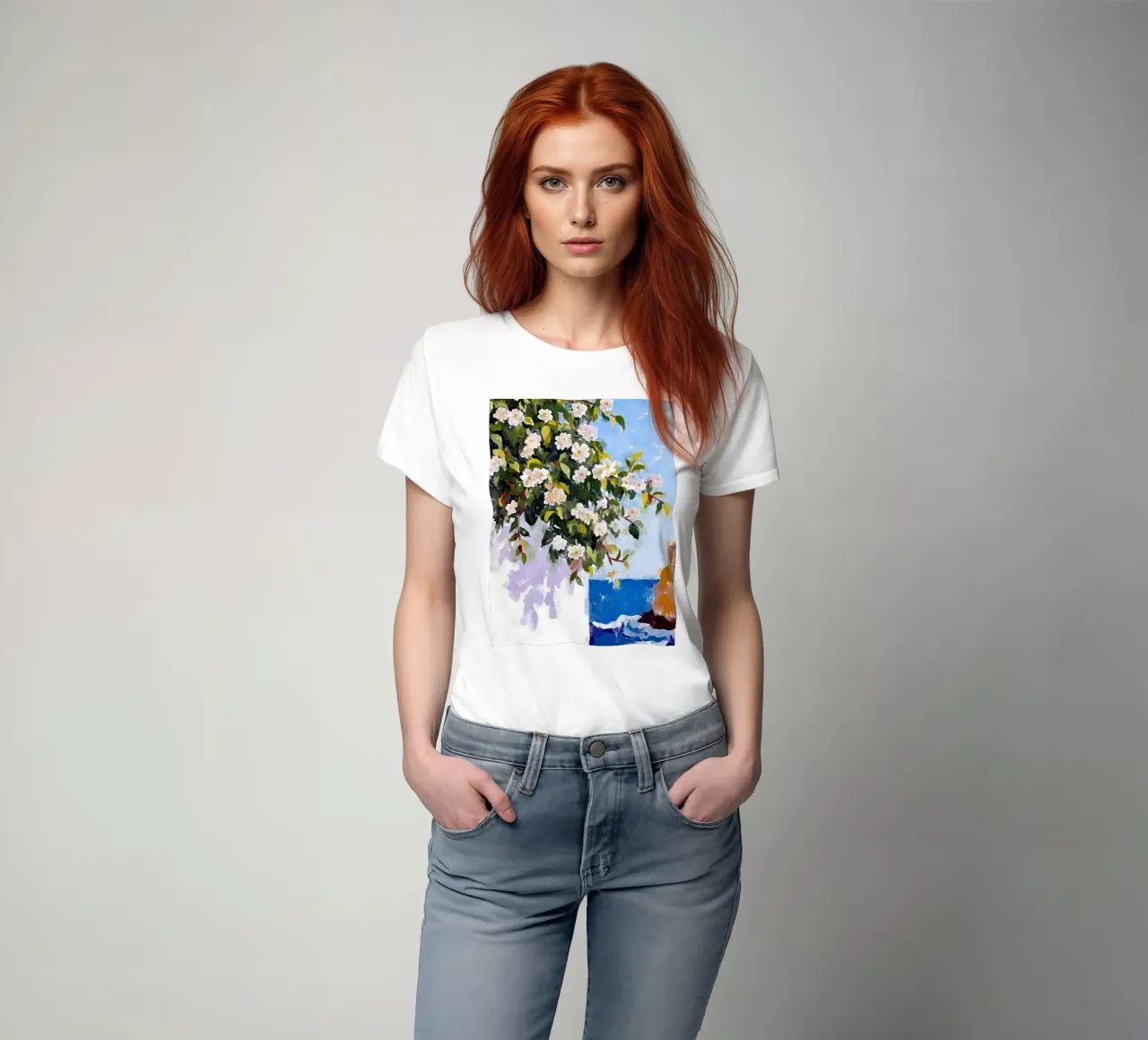 Dove i fiori incontrano il mare t-shirt da 83oranges