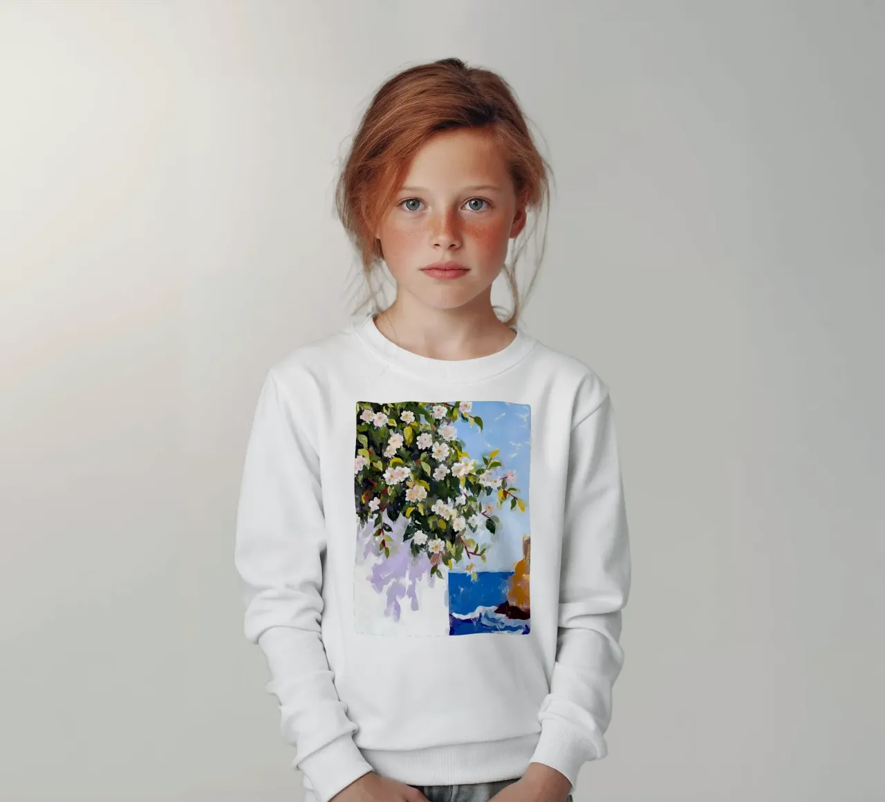 Dove i fiori incontrano il mare felpa bambino da 83oranges