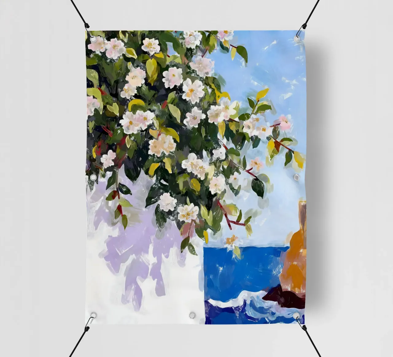 Dove i fiori incontrano il mare telo in pvc da 83oranges