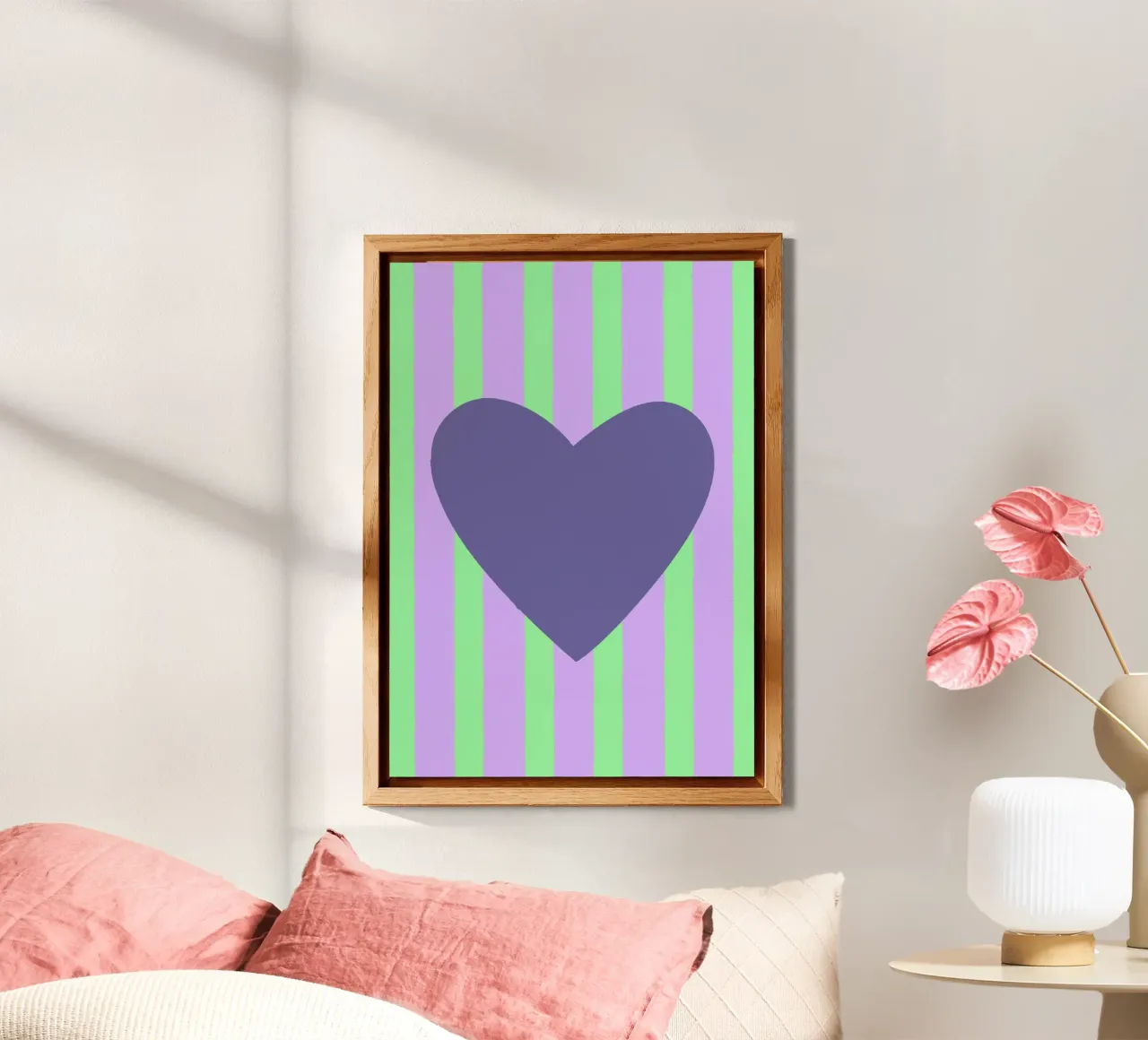 Cuore viola 02 alluminio dibond da Art House