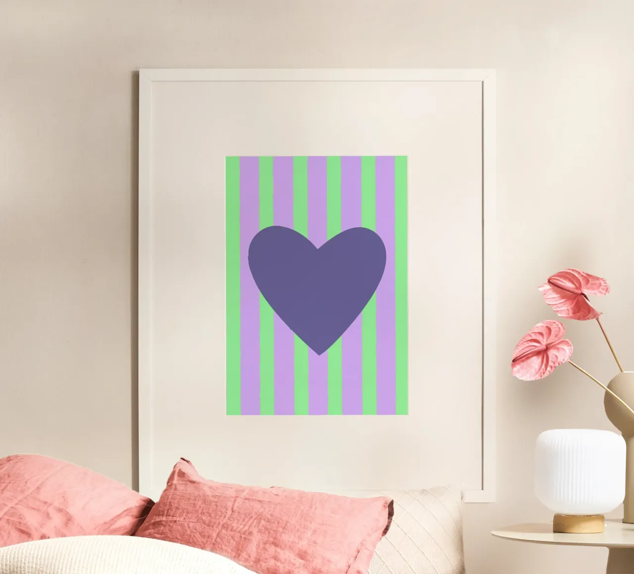 Cuore viola 02 carta hahnemühle da Art House